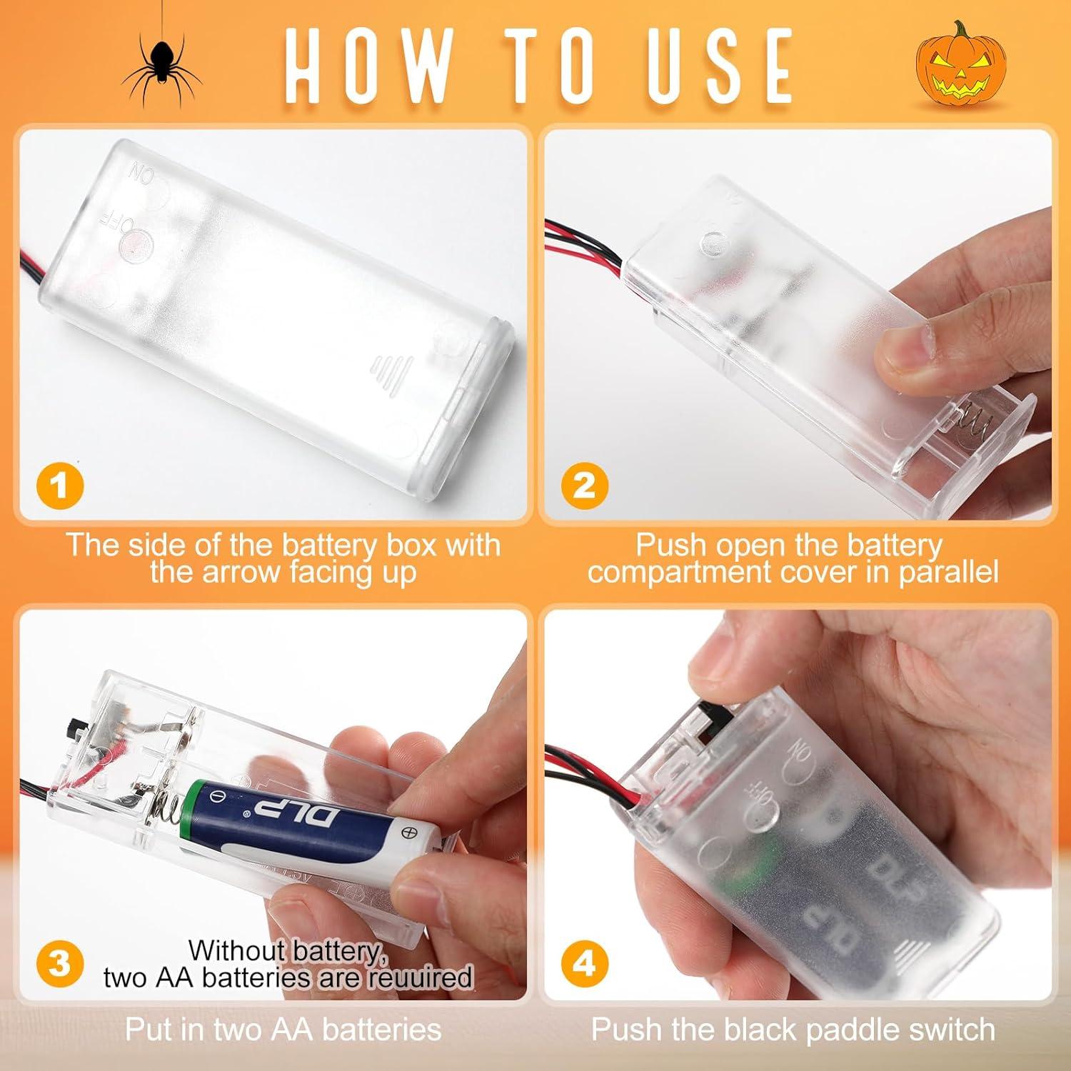 Luces LED Halloween 12 Pcs Xuhal para Máscaras y Disfraces 61 cm