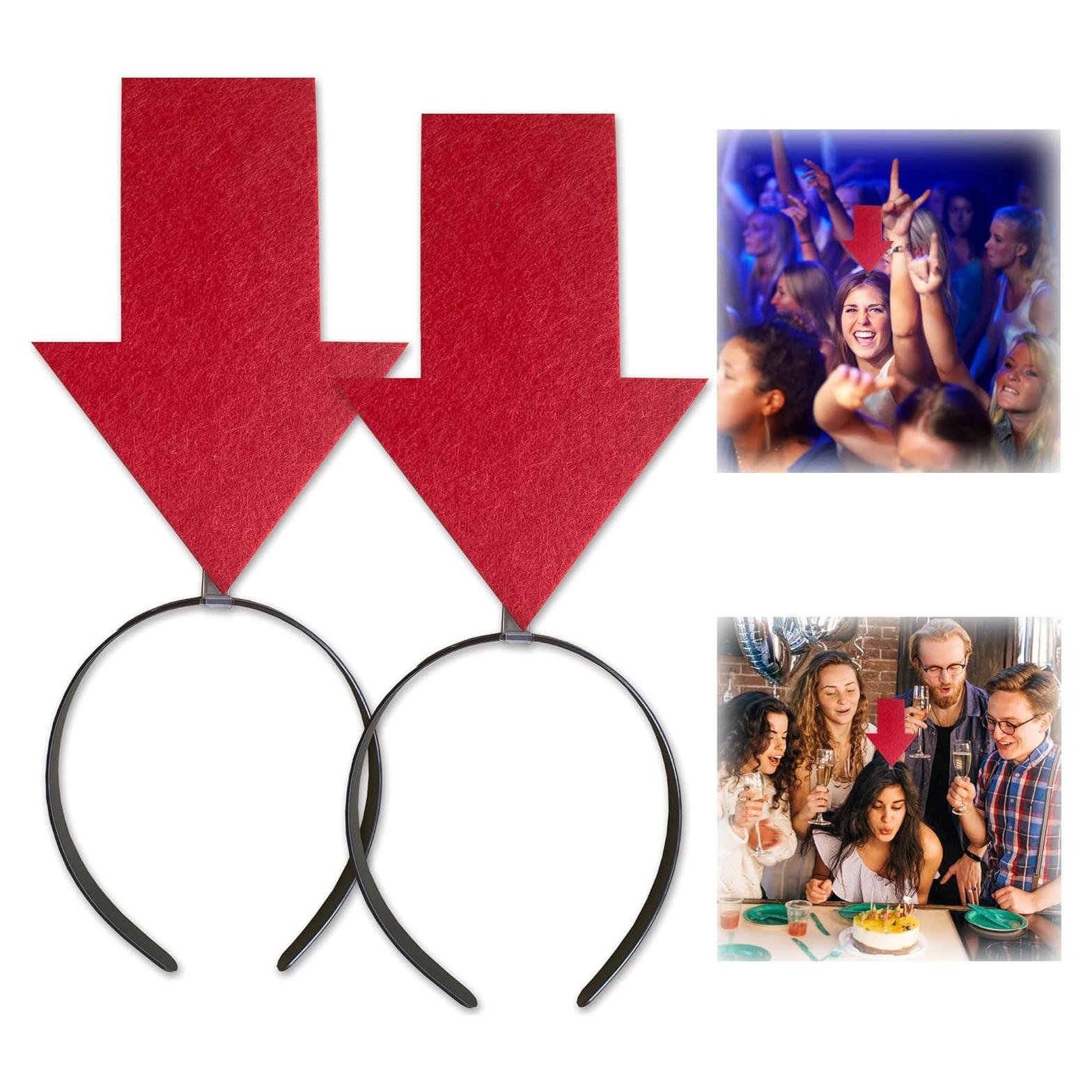 Diadema de Flecha Roja YOOLEETC - 2 Piezas para Fiesta y Concierto