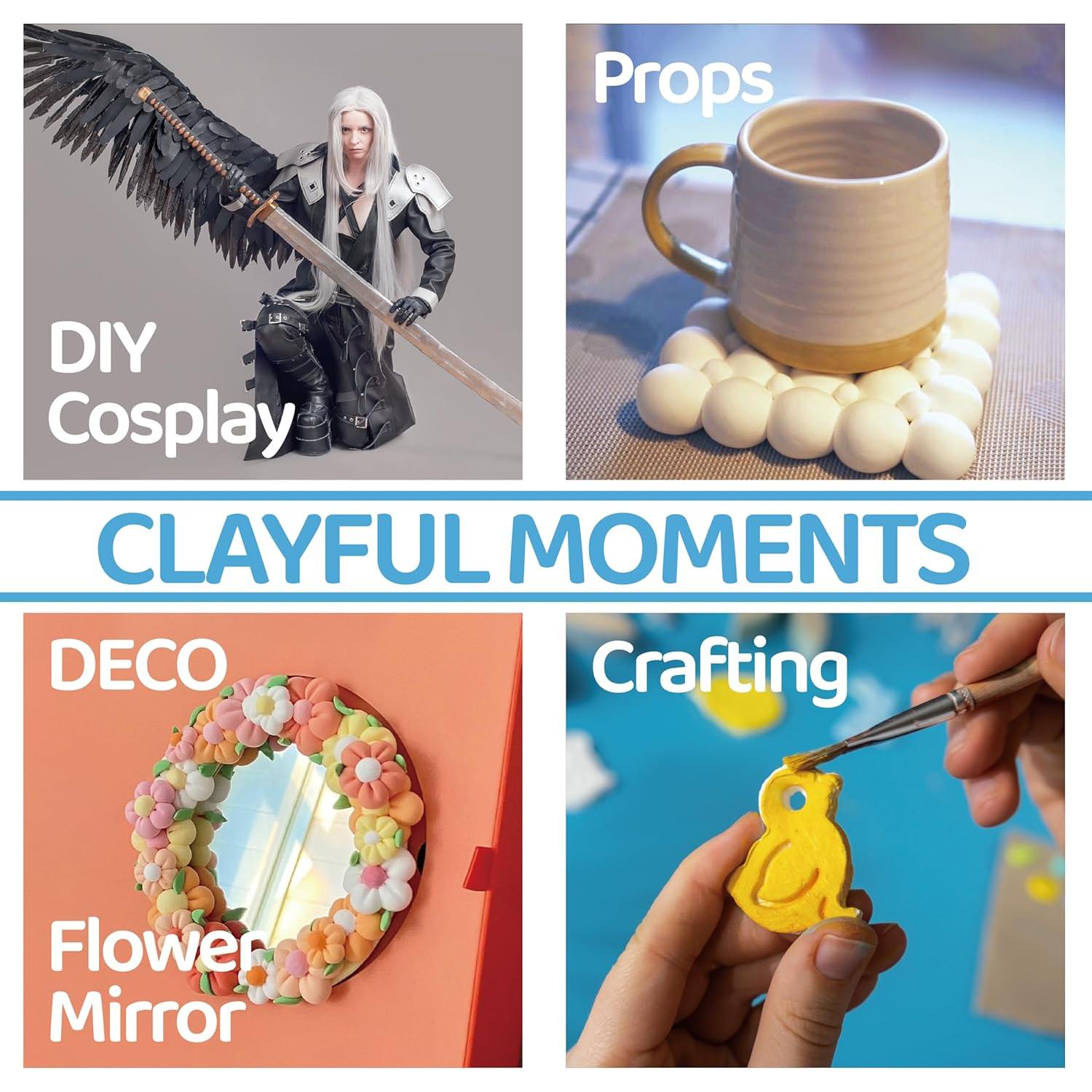 Arcilla Espuma Secada al Aire LitoJoy 500g Negra - No Tóxica