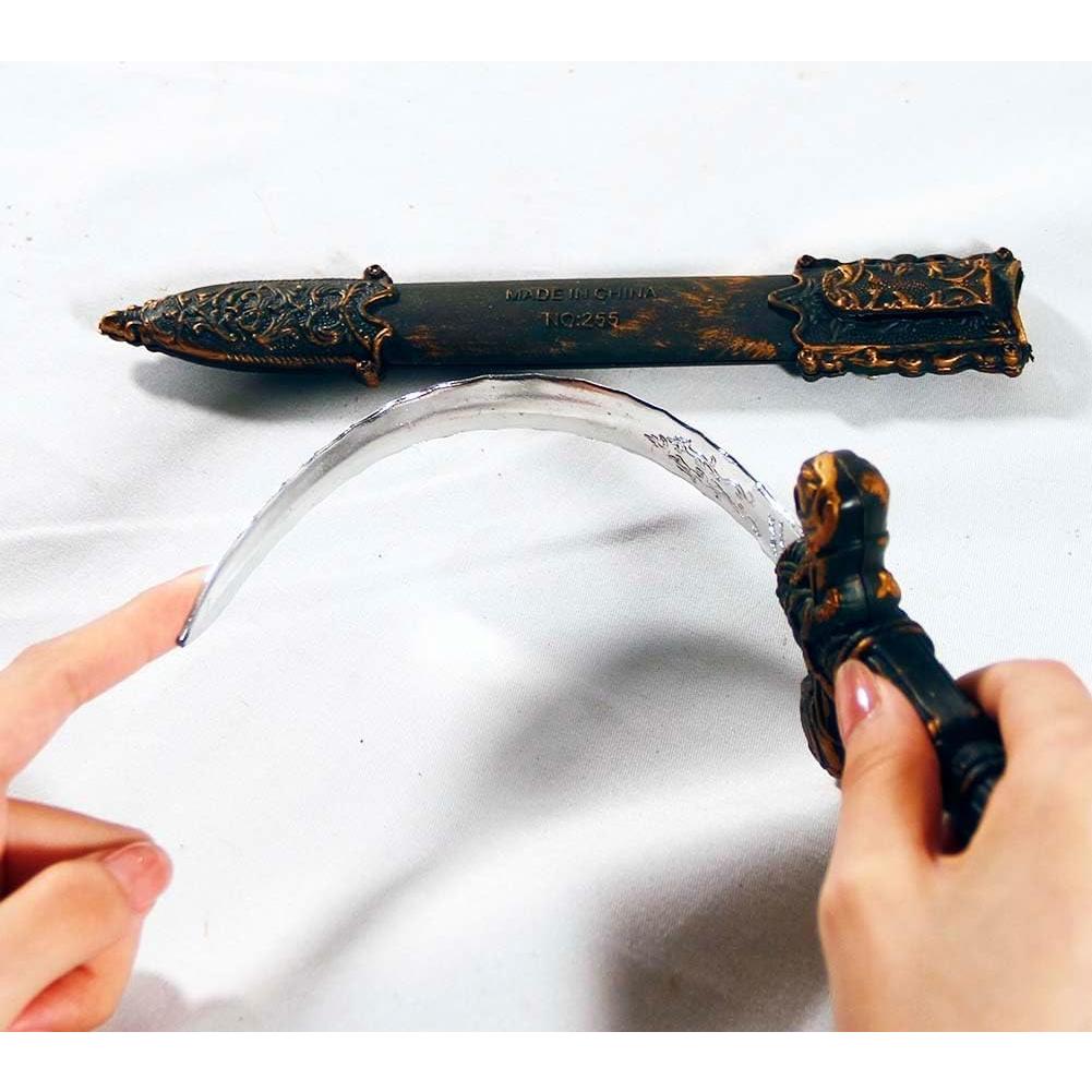 Espada Pirata Plástica YOMENO 29.2 cm con Cuchillo Falso
