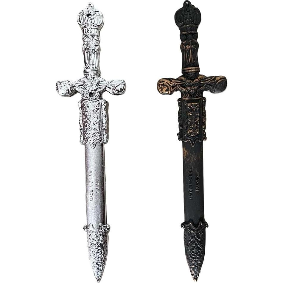 Espada Pirata Plástica YOMENO 29.2 cm con Cuchillo Falso