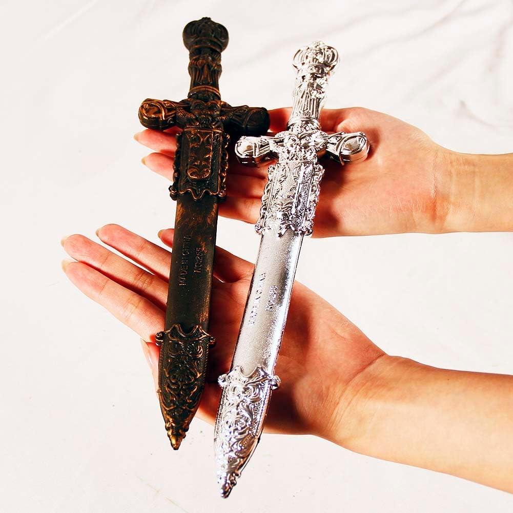 Espada Pirata Plástica YOMENO 29.2 cm con Cuchillo Falso