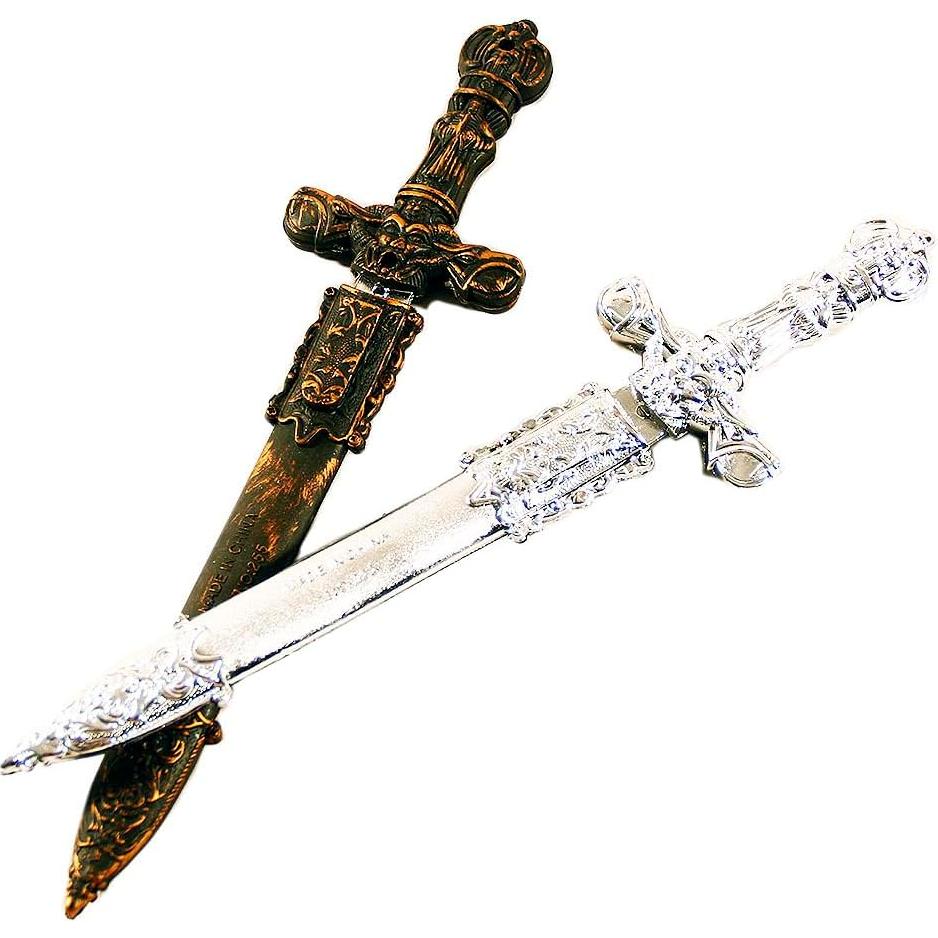 Espada Pirata Plástica YOMENO 29.2 cm con Cuchillo Falso