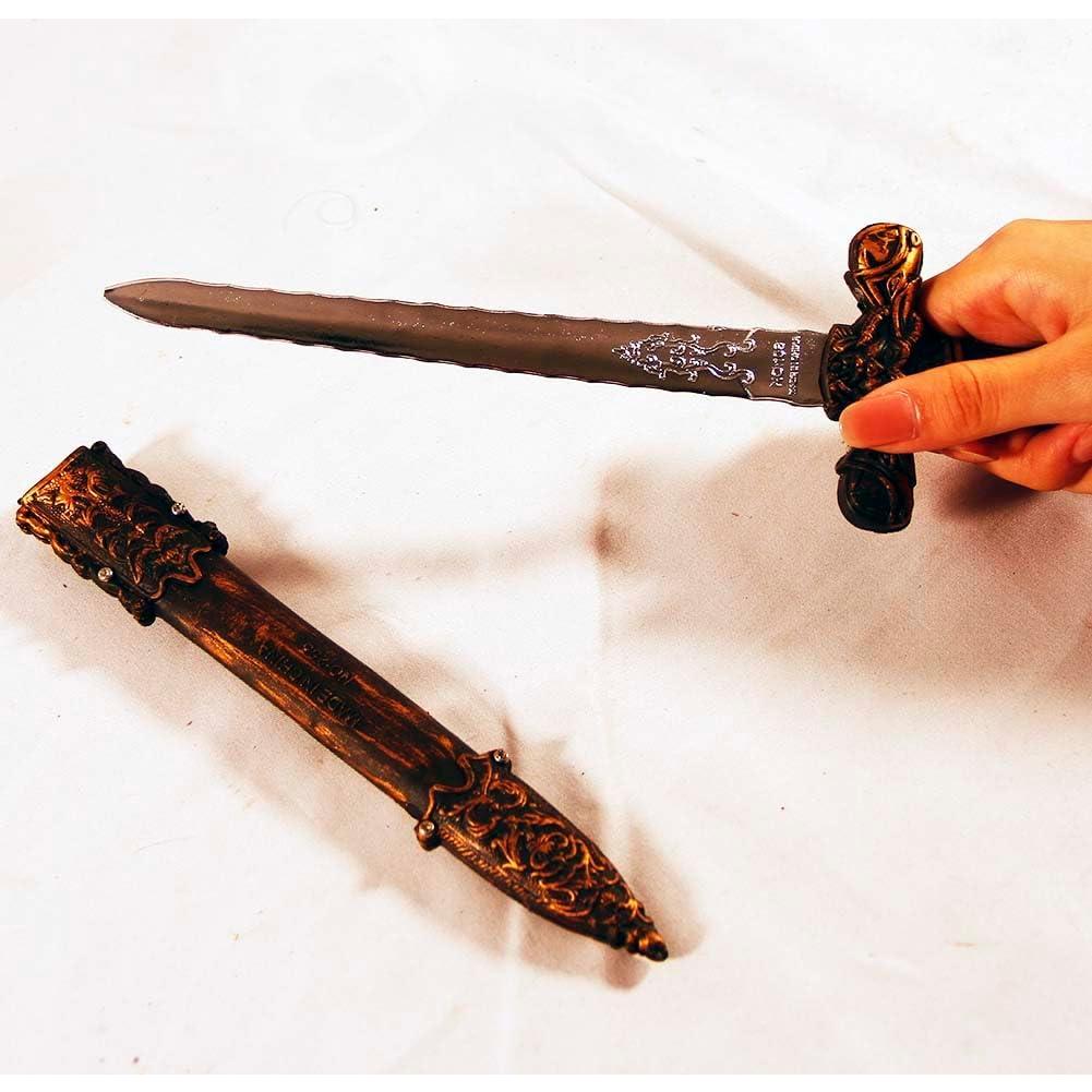 Espada Pirata Plástica YOMENO 29.2 cm con Cuchillo Falso