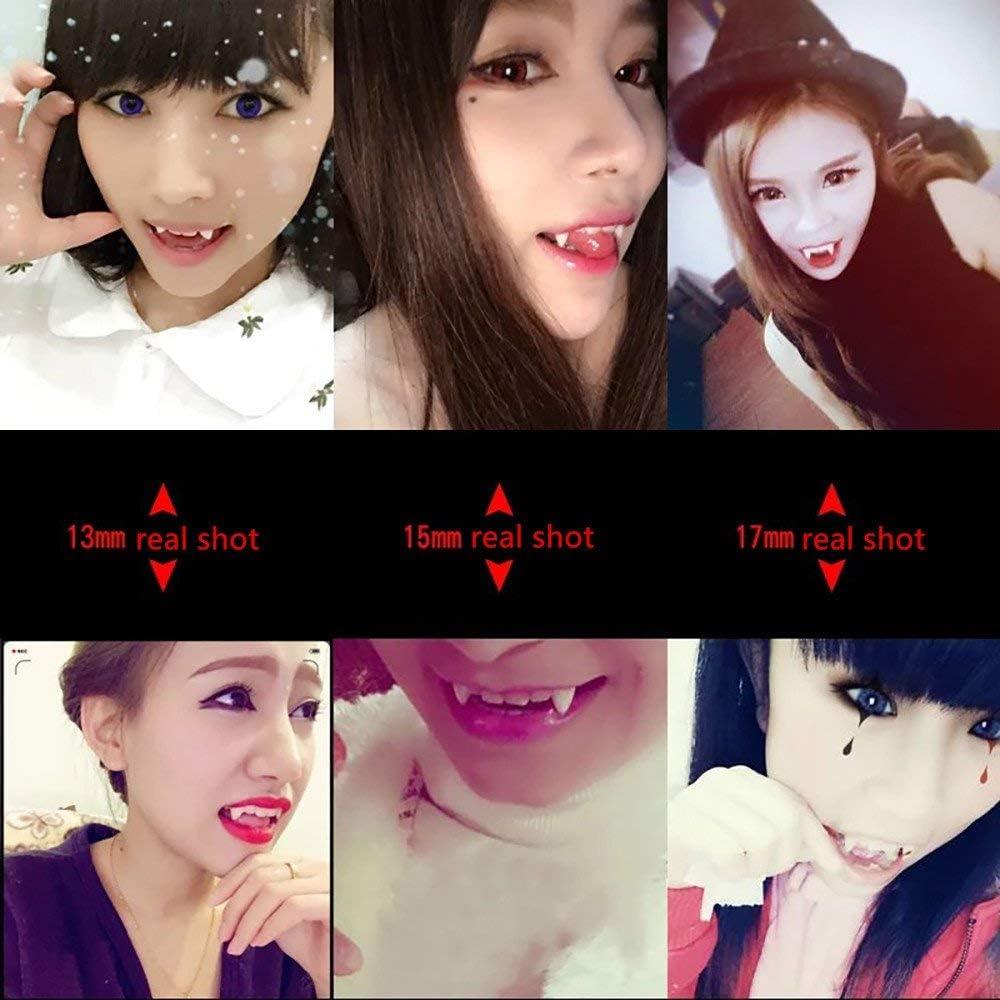 Secaden Dientes de Vampiro Falsos 3 Pares para Cosplay Halloween