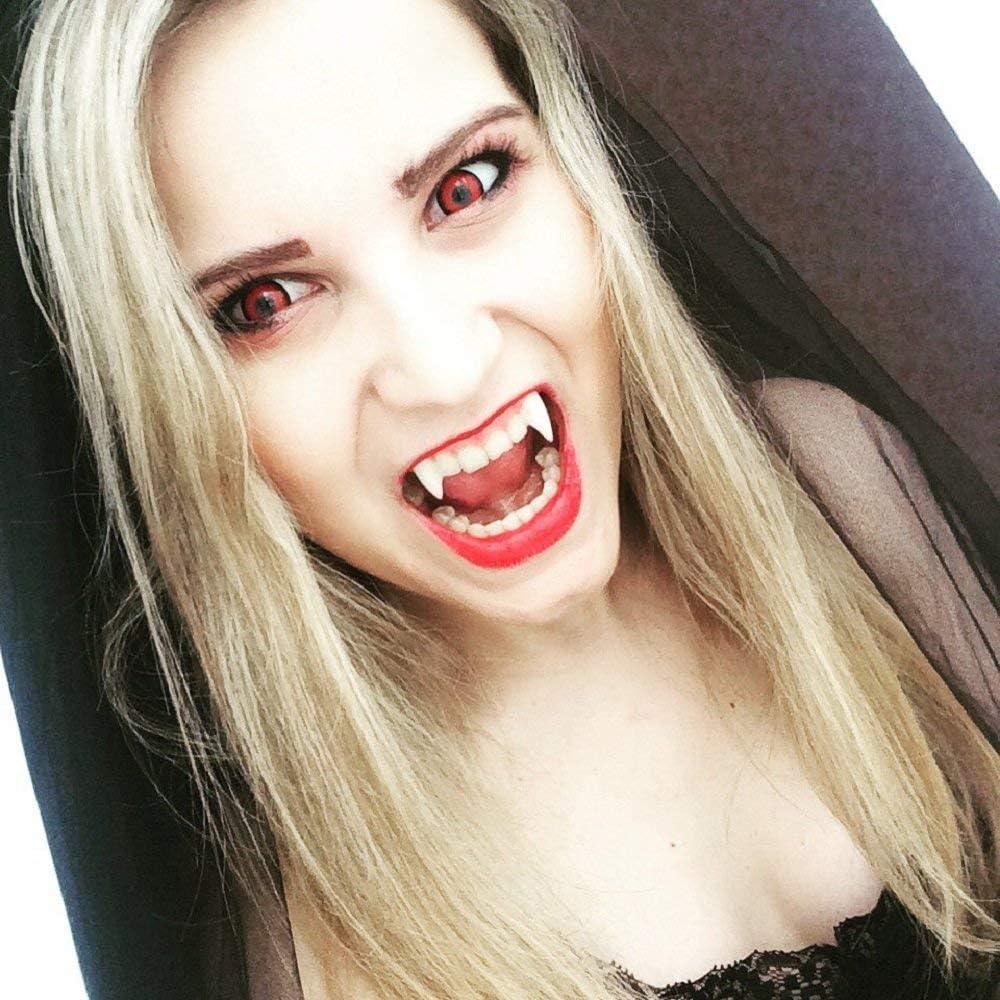 Secaden Dientes de Vampiro Falsos 3 Pares para Cosplay Halloween