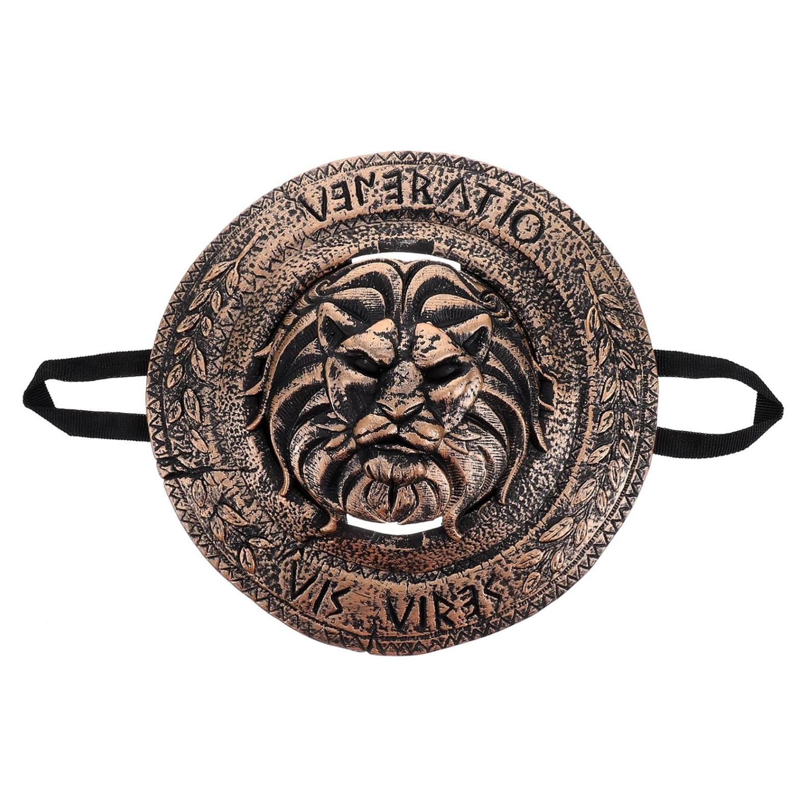 Escudo Medieval de Cosplay Marrón Oscuro 29.5cm - Accesorio Halloween