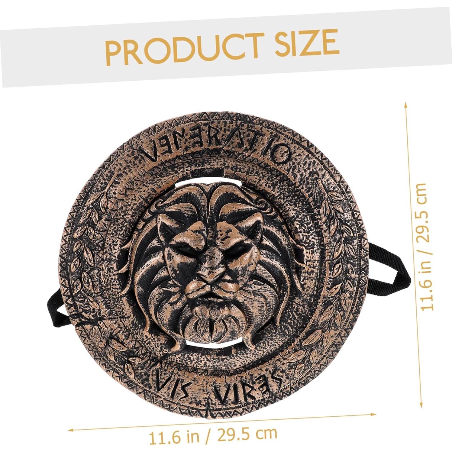 Escudo Medieval de Cosplay Marrón Oscuro 29.5cm - Accesorio Halloween