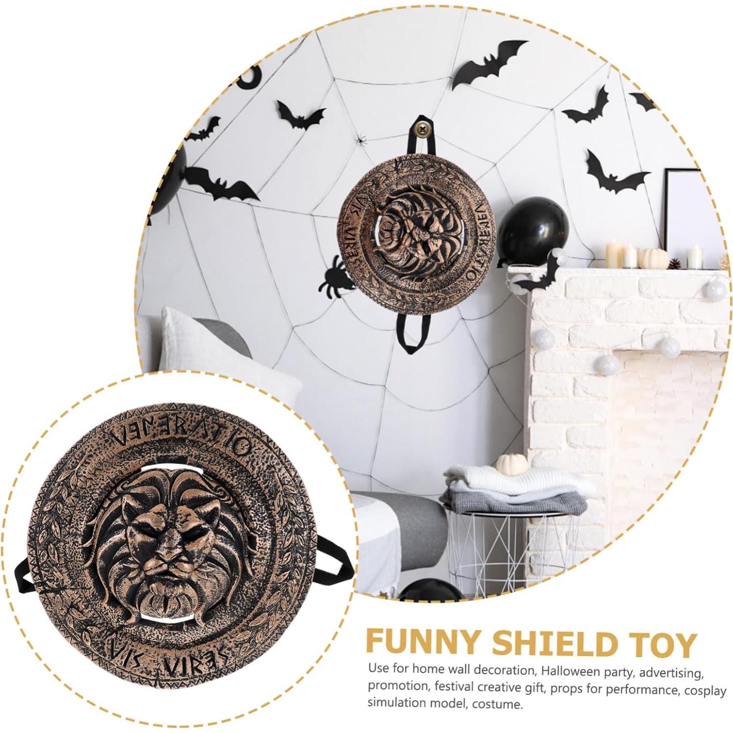 Escudo Medieval de Cosplay Marrón Oscuro 29.5cm - Accesorio Halloween