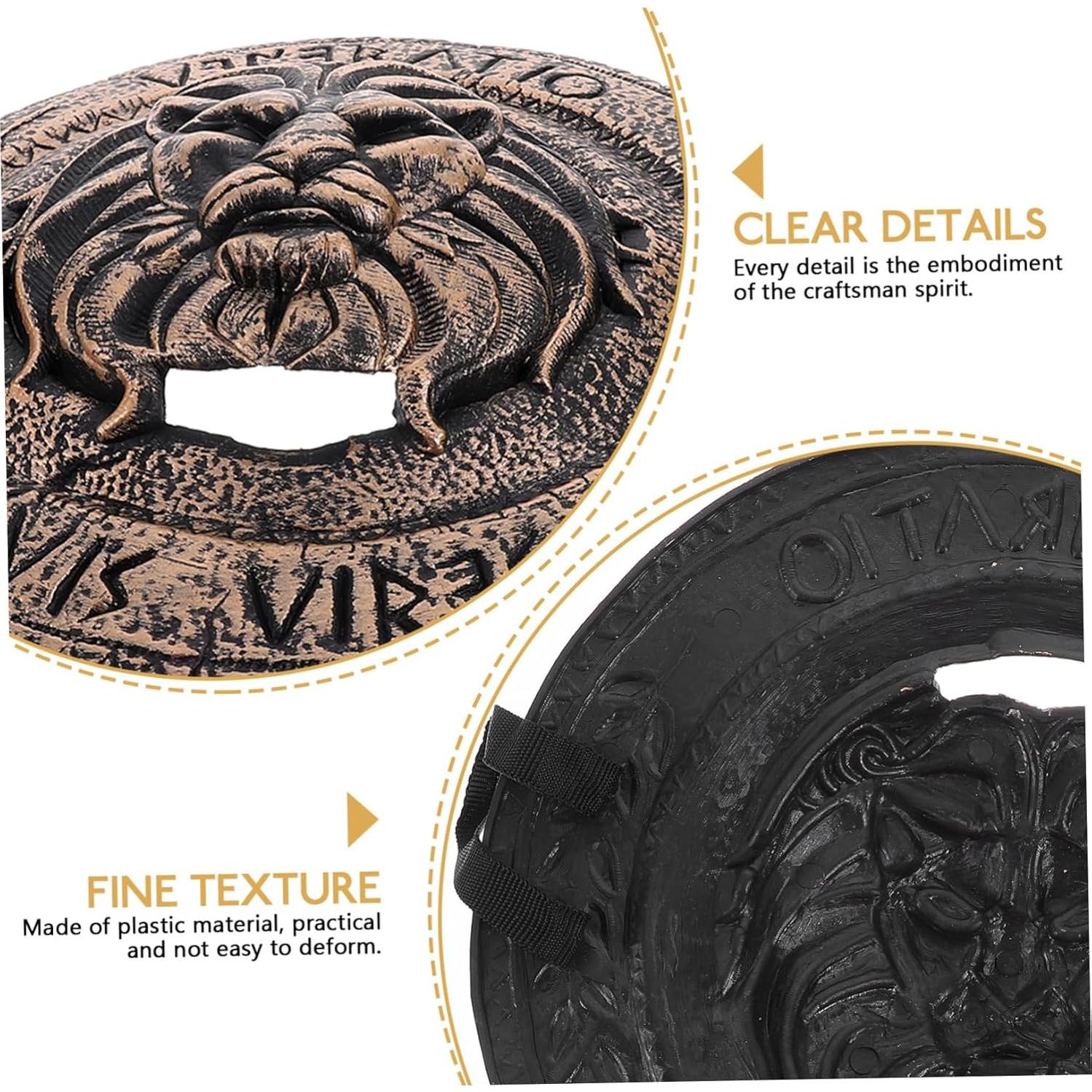 Escudo Medieval de Cosplay Marrón Oscuro 29.5cm - Accesorio Halloween