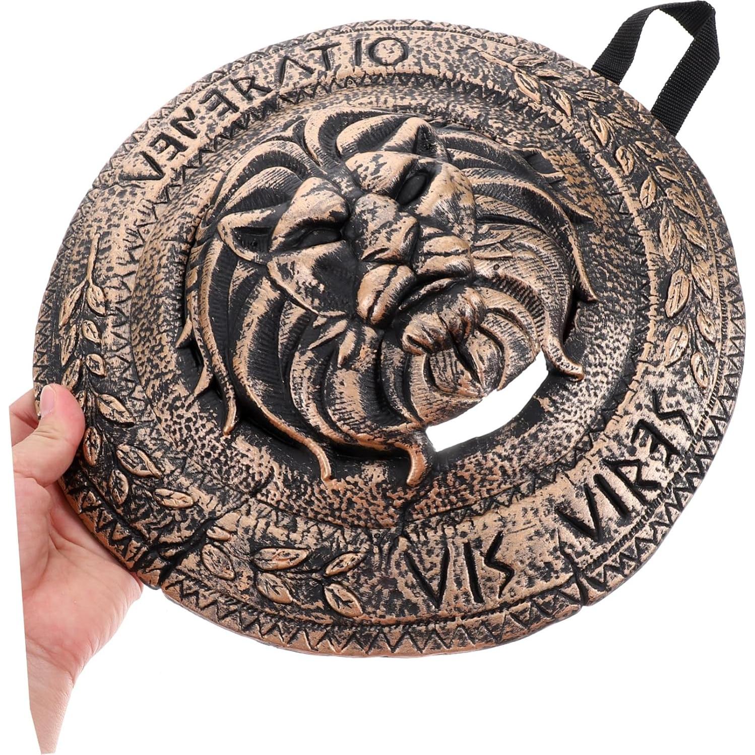 Escudo Medieval de Cosplay Marrón Oscuro 29.5cm - Accesorio Halloween