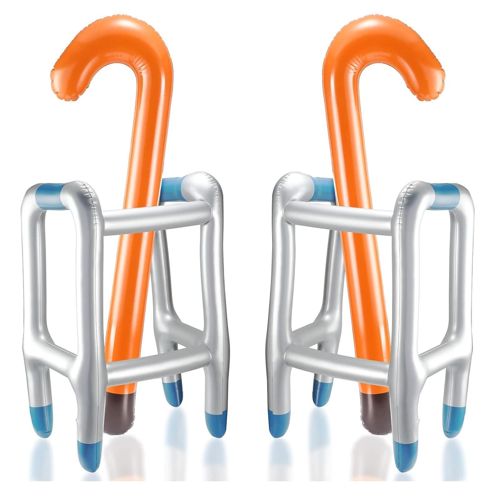 Andadores y Bastones Inflables Aoriher - 4 Piezas para Fiestas