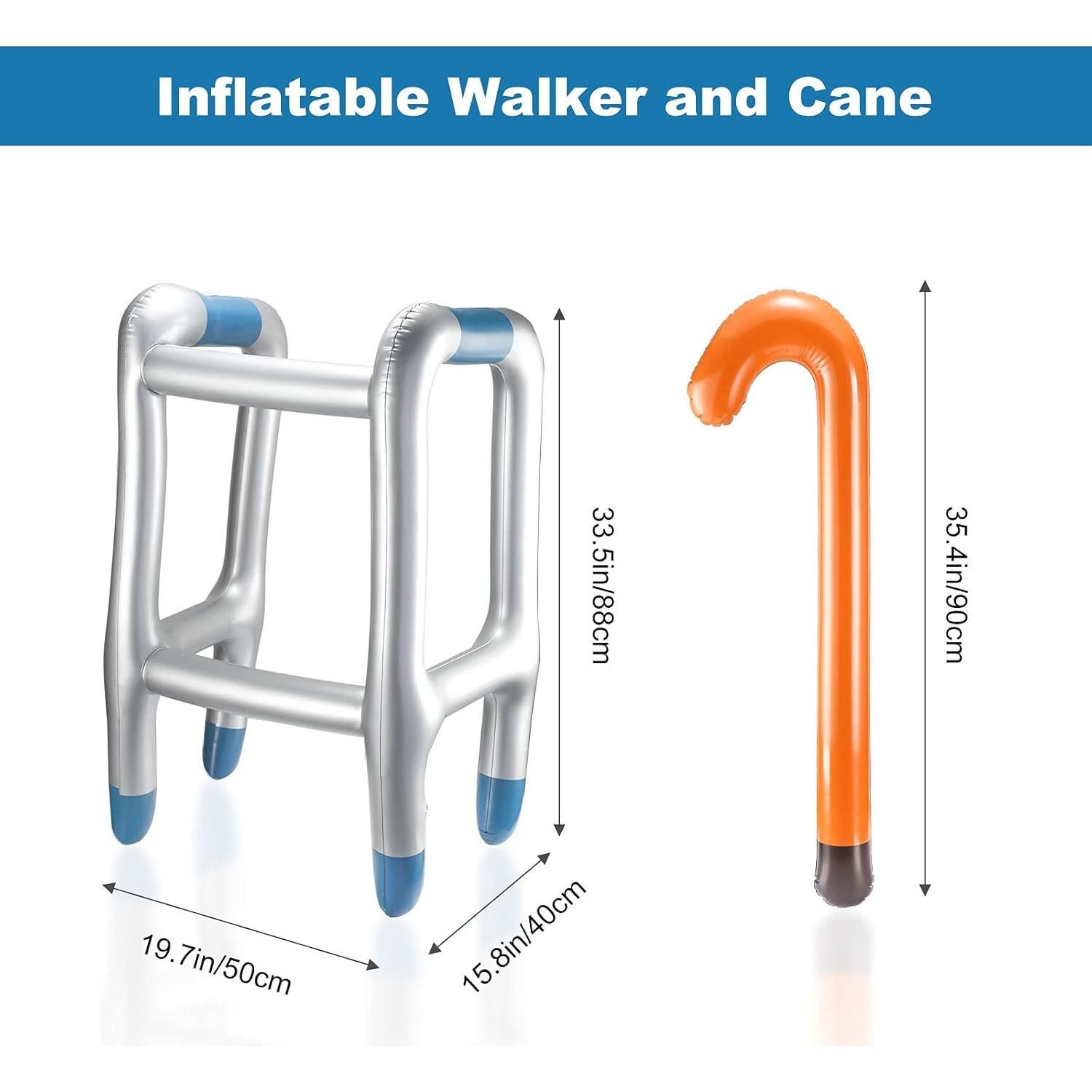 Andadores y Bastones Inflables Aoriher - 4 Piezas para Fiestas