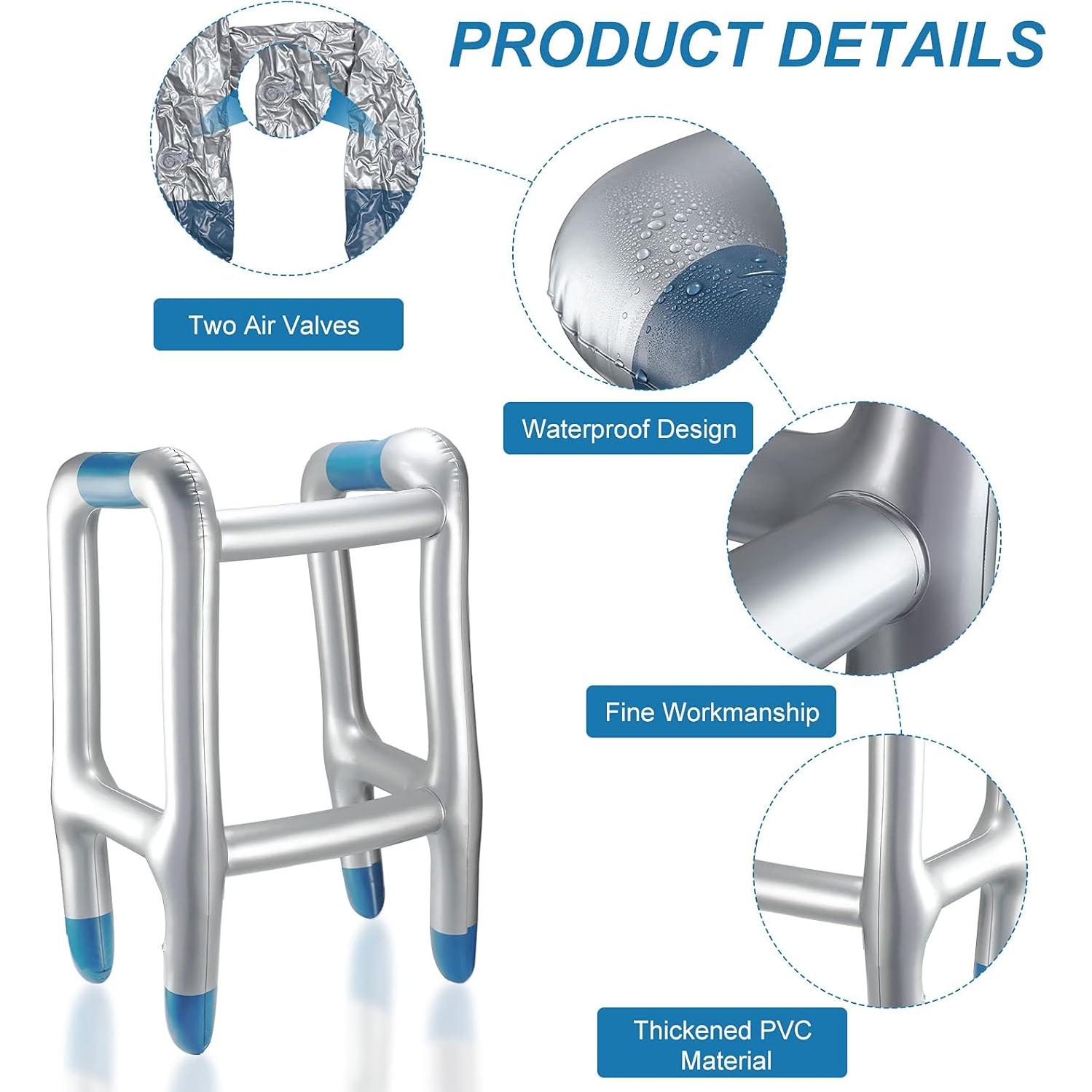 Andadores y Bastones Inflables Aoriher - 4 Piezas para Fiestas