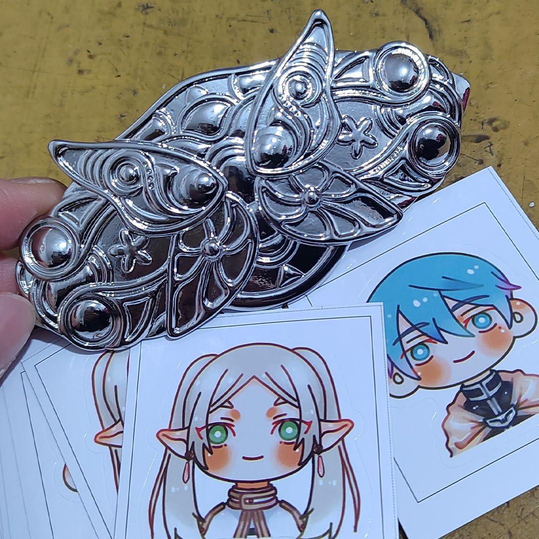 Pinzas para el cabello de aleación hechas a mano - Helecho - 10 cm