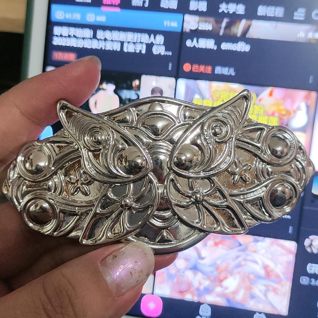 Pinzas para el cabello de aleación hechas a mano - Helecho - 10 cm