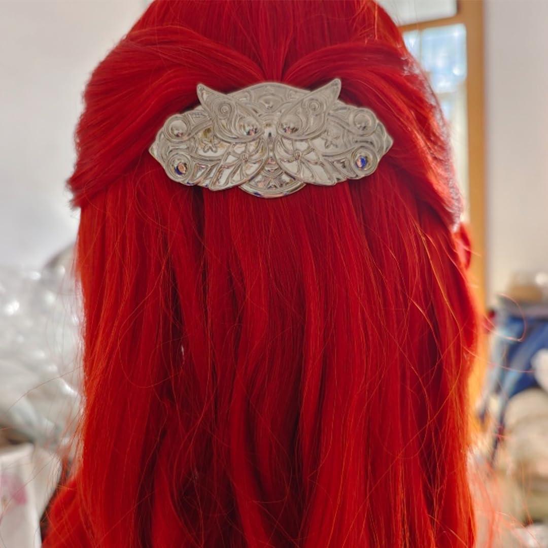 Pinzas para el cabello de aleación hechas a mano - Helecho - 10 cm