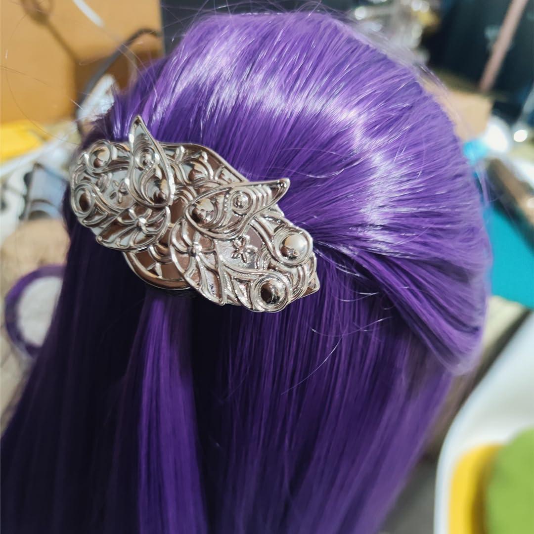 Pinzas para el cabello de aleación hechas a mano - Helecho - 10 cm