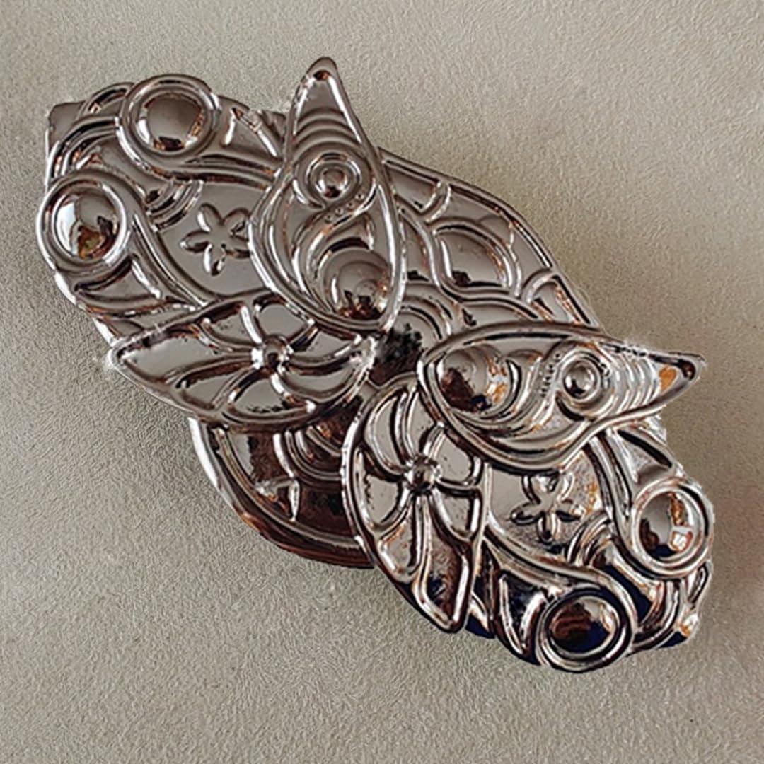 Pinzas para el cabello de aleación hechas a mano - Helecho - 10 cm