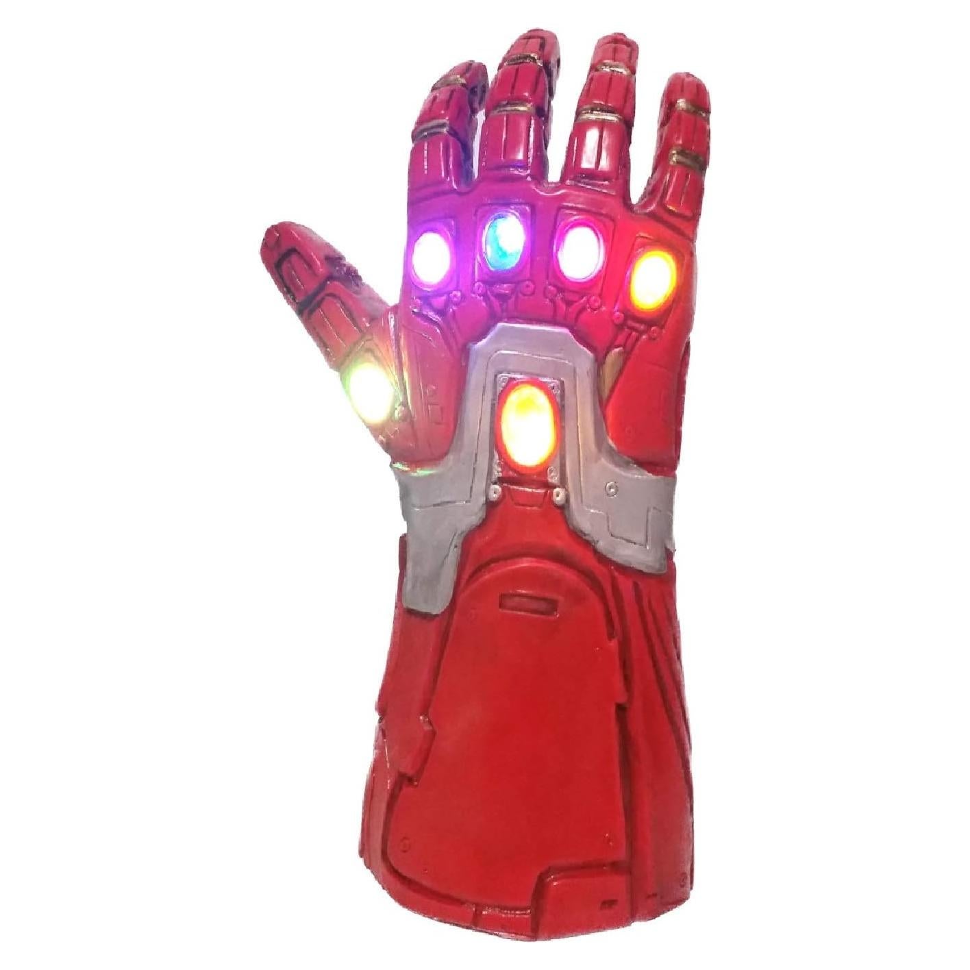 Guantes de látex rojos con LED para Halloween y cosplay