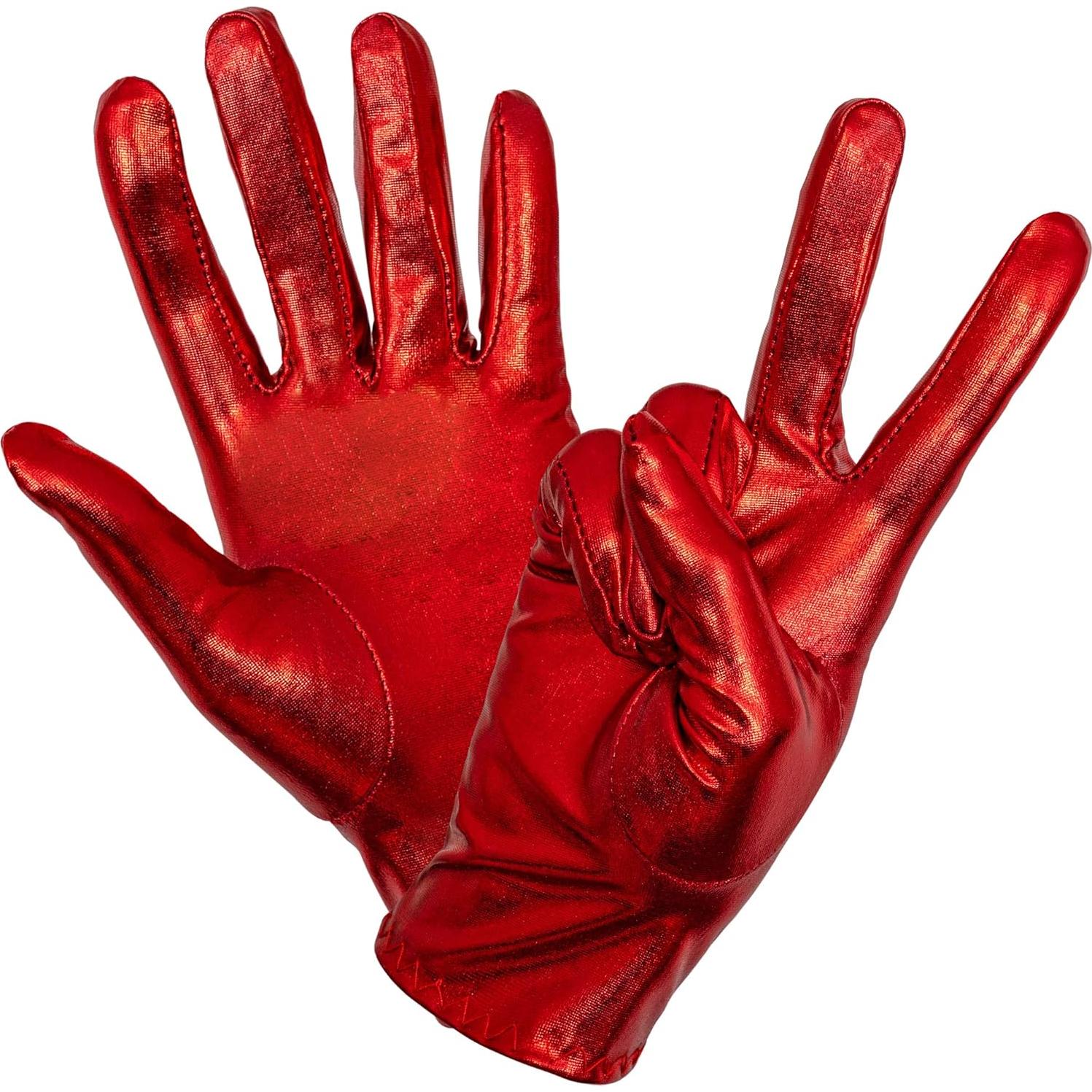 Guantes de disfraz rojos Skeleteen para cosplay - 22.86 cm
