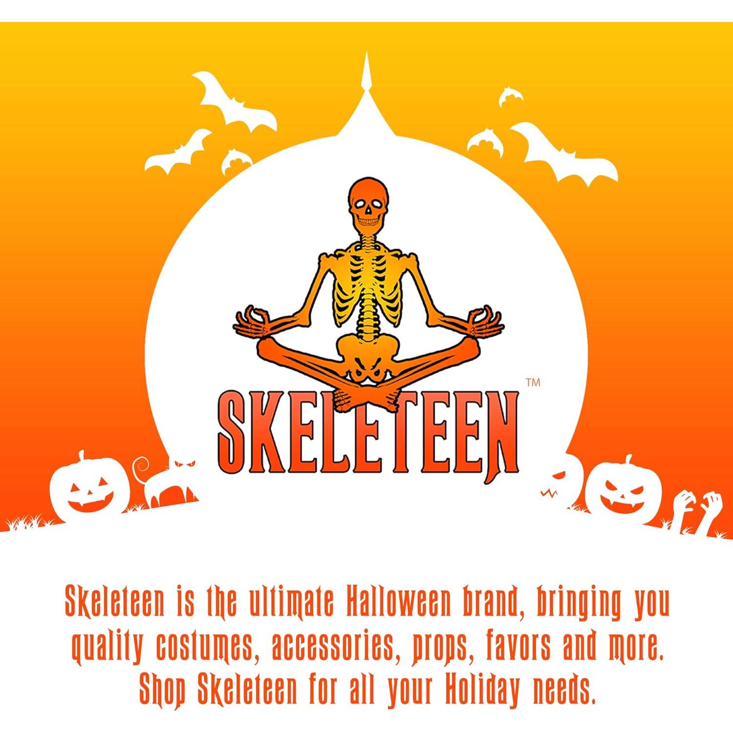 Guantes de disfraz rojos Skeleteen para cosplay - 22.86 cm