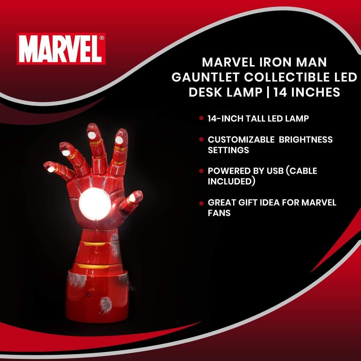Lámpara de Escritorio LED Guantelete Iron Man Marvel 35.56cm