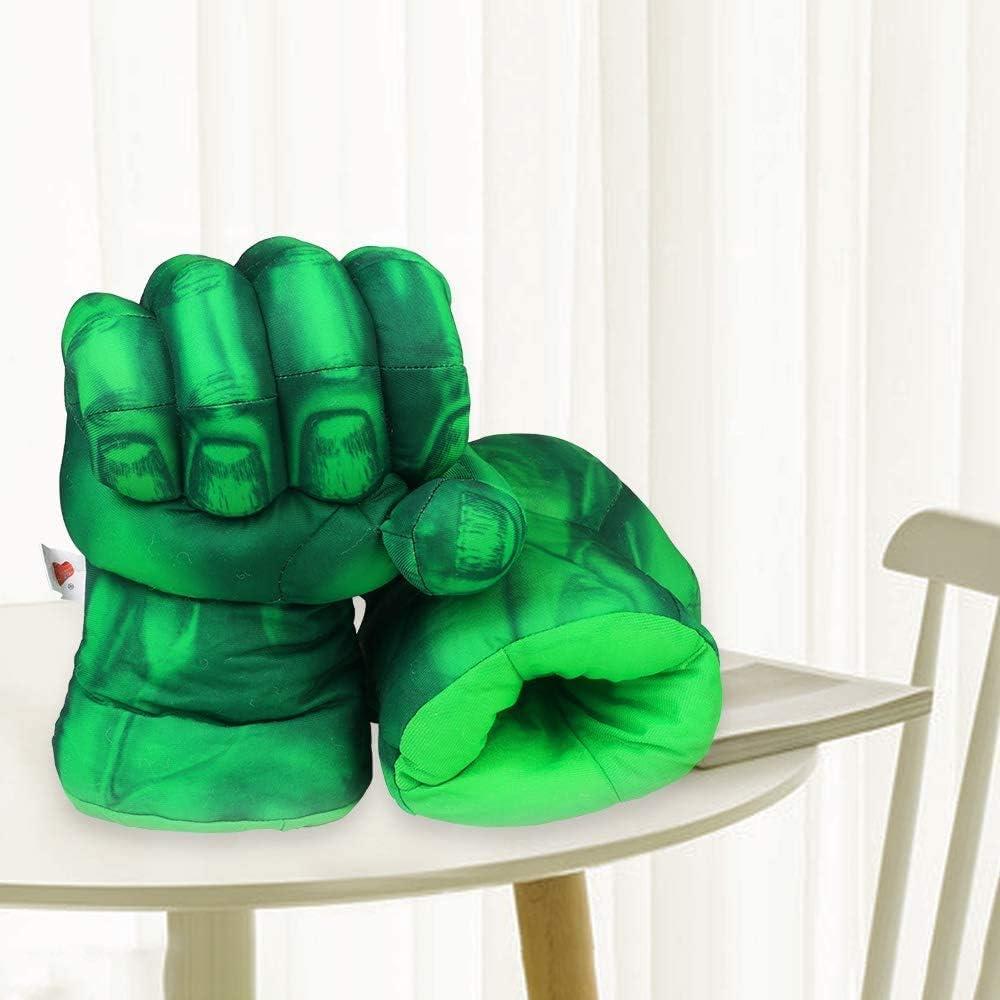 Guantes de Boxeo de Peluche Suaves para Niños 30 cm Verde