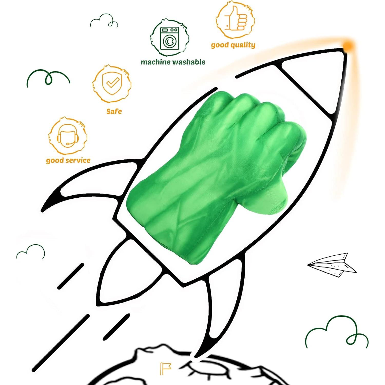 Guantes de Superhéroe para Niños XYMTOY Verde Claro 30x20cm