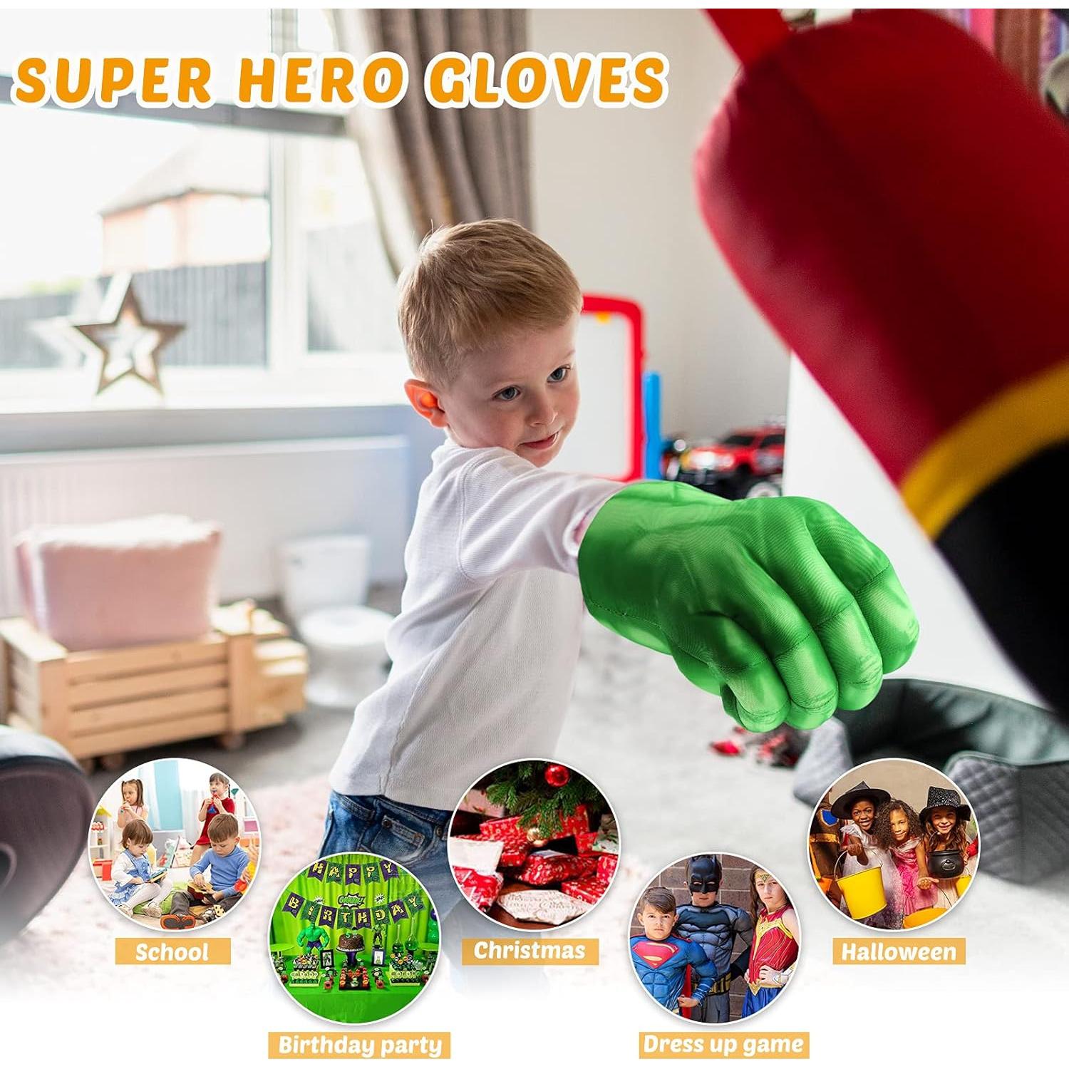 Guantes de Superhéroe para Niños XYMTOY Verde Claro 30x20cm