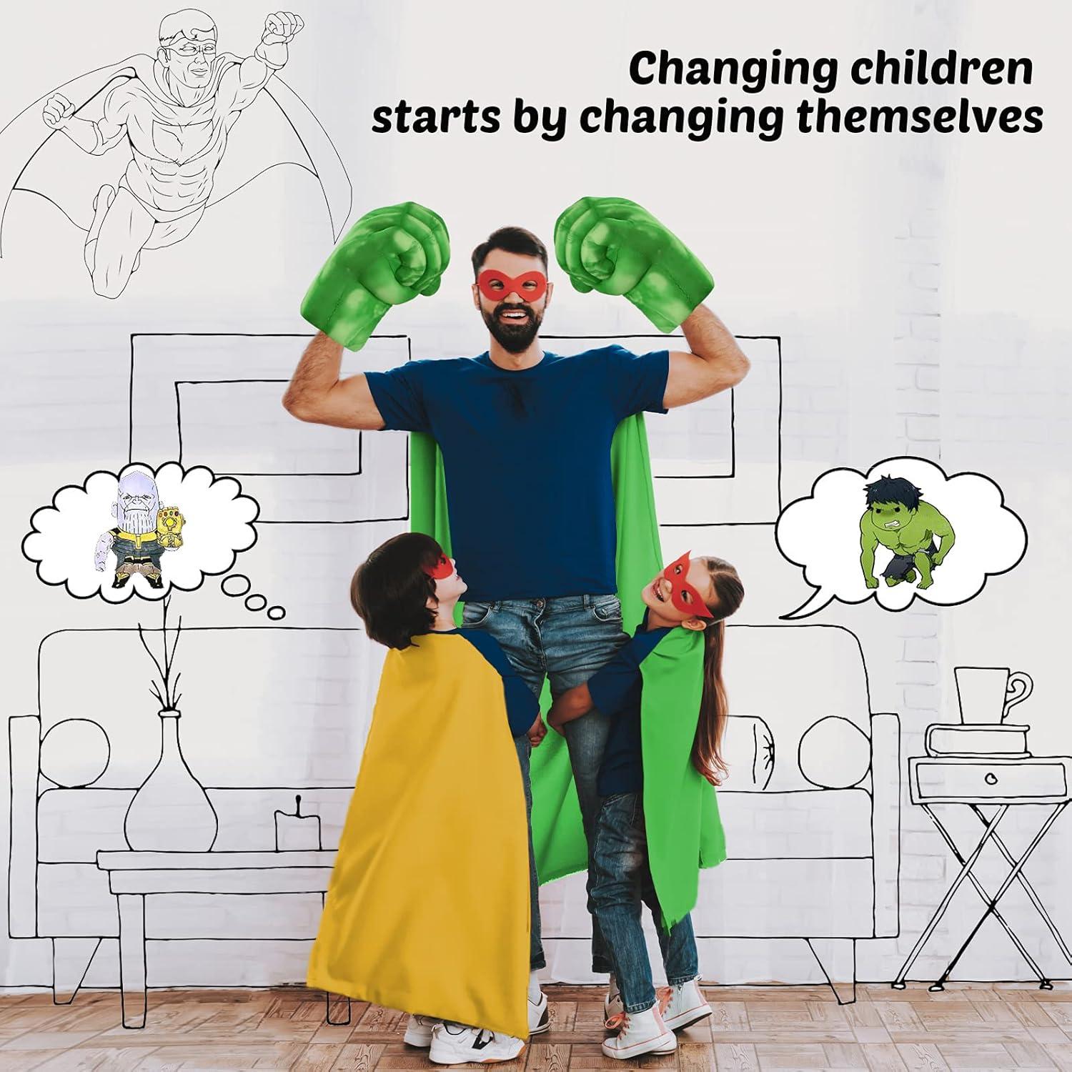 Guantes de Superhéroe para Niños XYMTOY Verde Claro 30x20cm