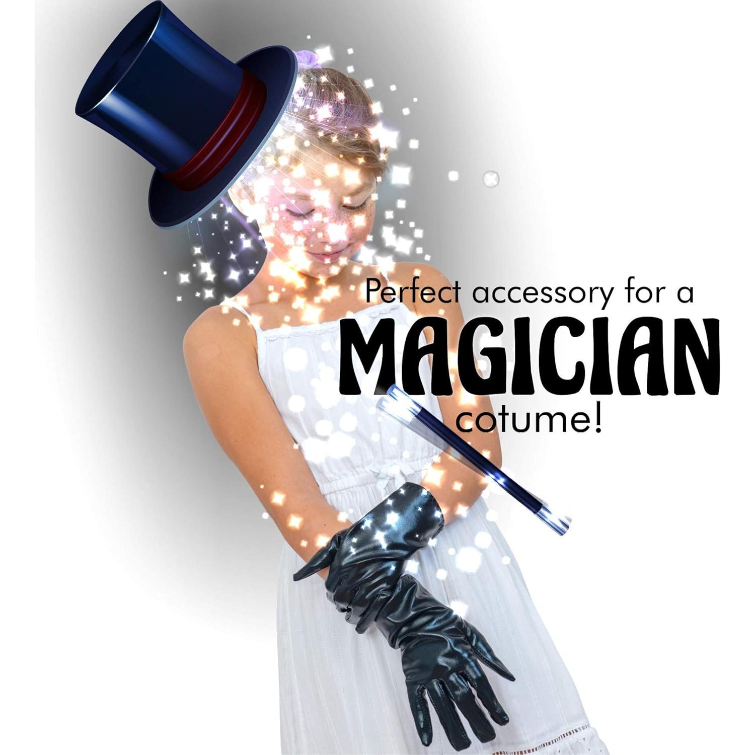 Guantes de Vestir Negros Skeleteen - Guantes Cortos de Moda