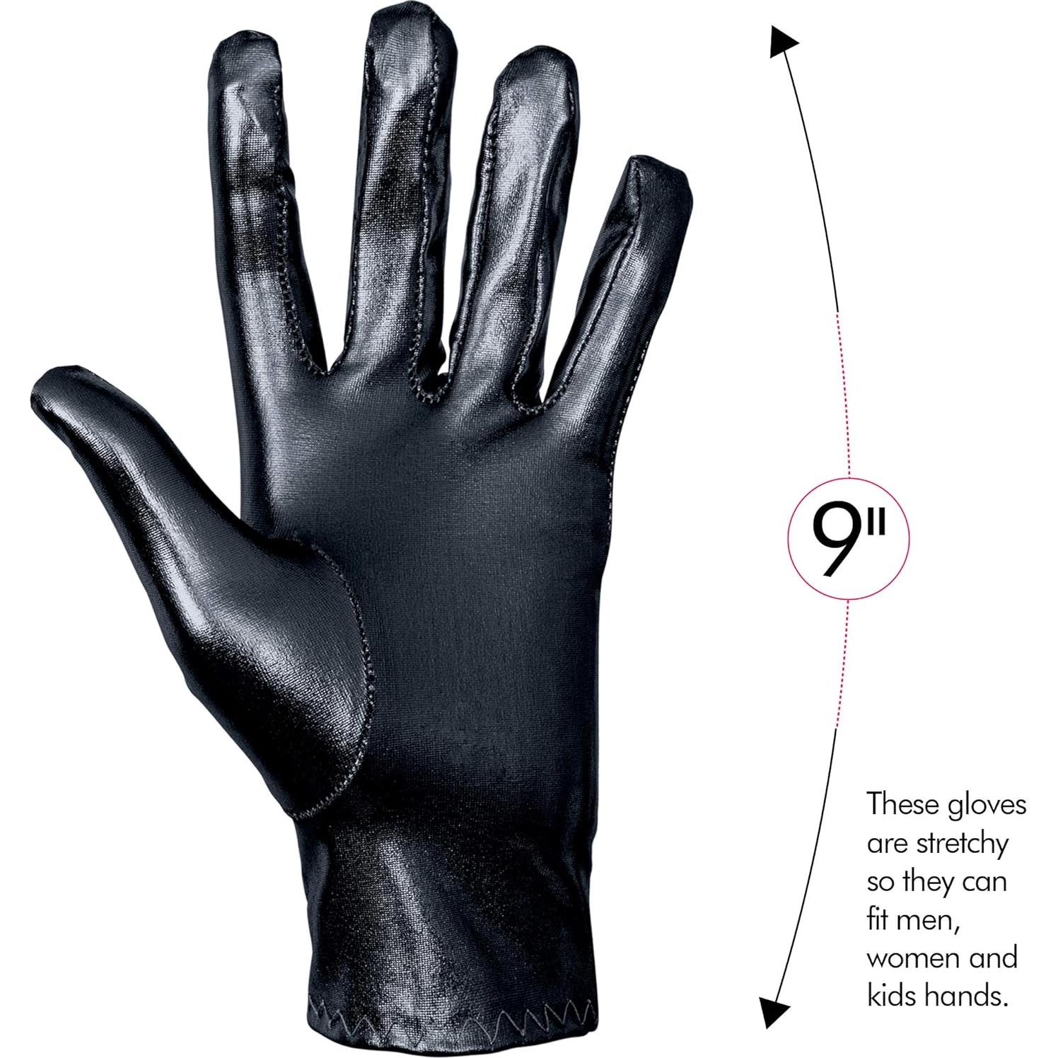 Guantes de Vestir Negros Skeleteen - Guantes Cortos de Moda