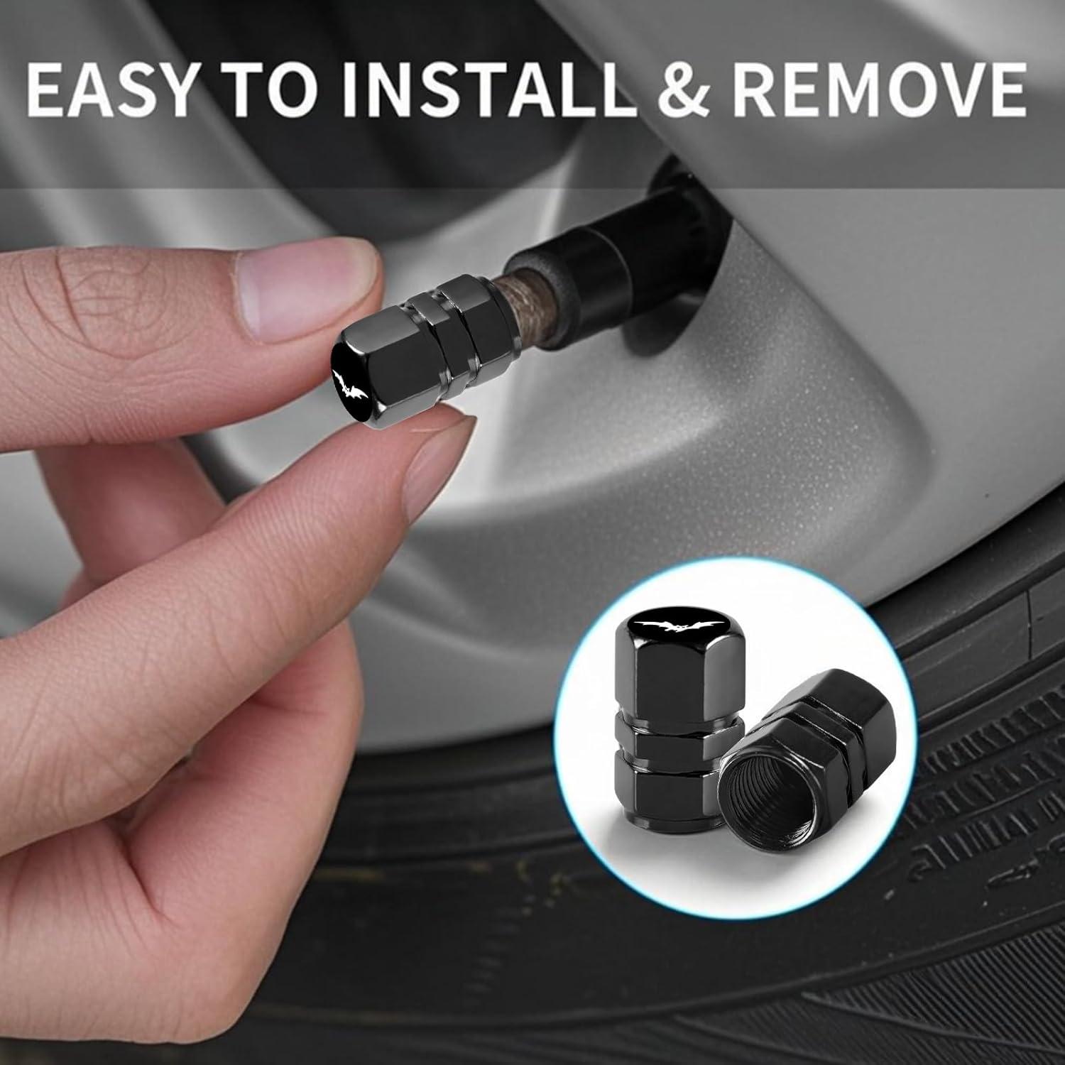 Tapas de Válvula de Neumático Ldntly Murciélago 4 Piezas