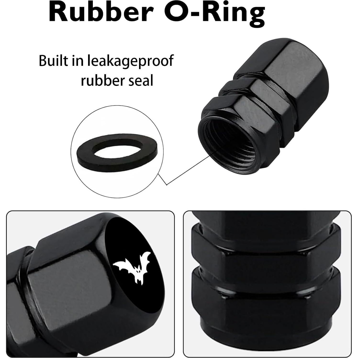 Tapas de Válvula de Neumático Ldntly Murciélago 4 Piezas