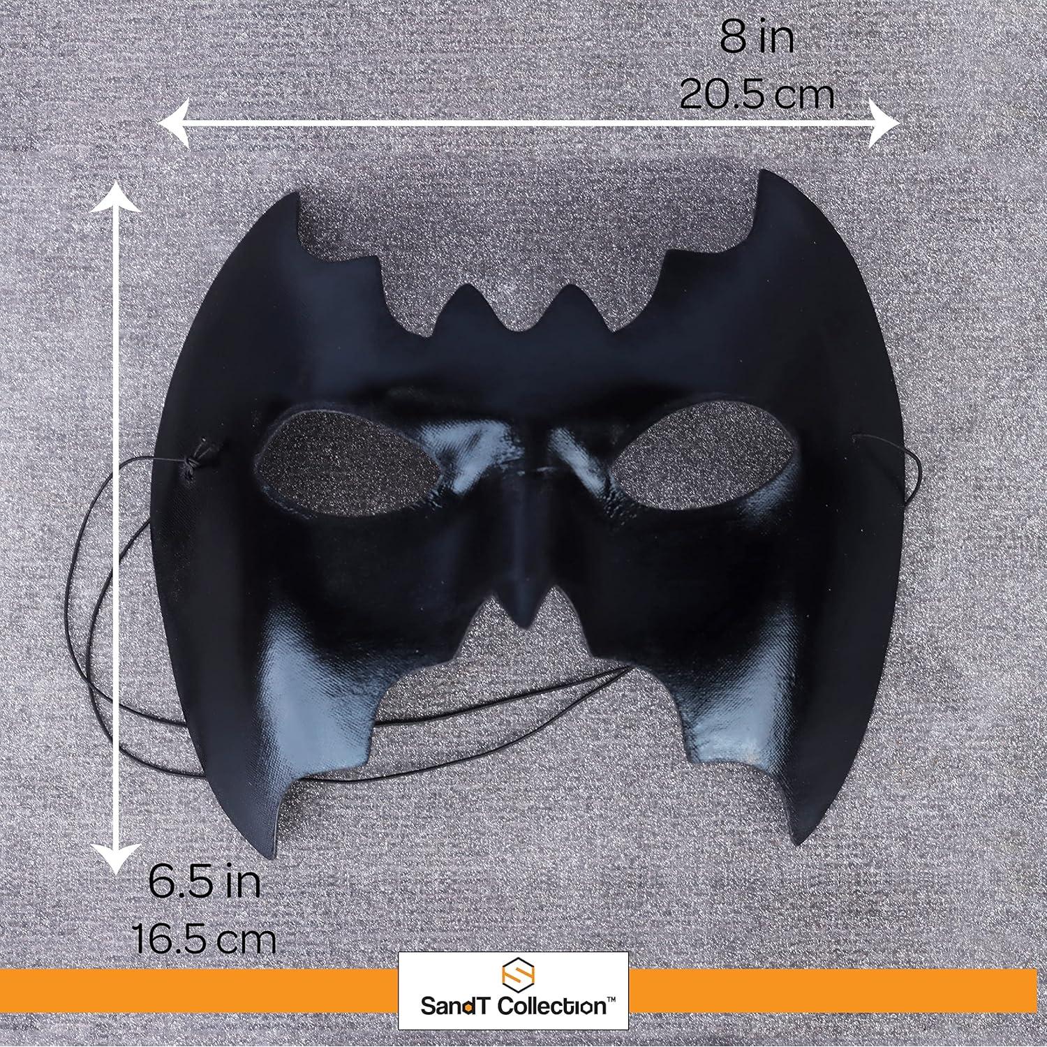 Máscara de Murciélago de Medio Rostro SandT Collection - Negro