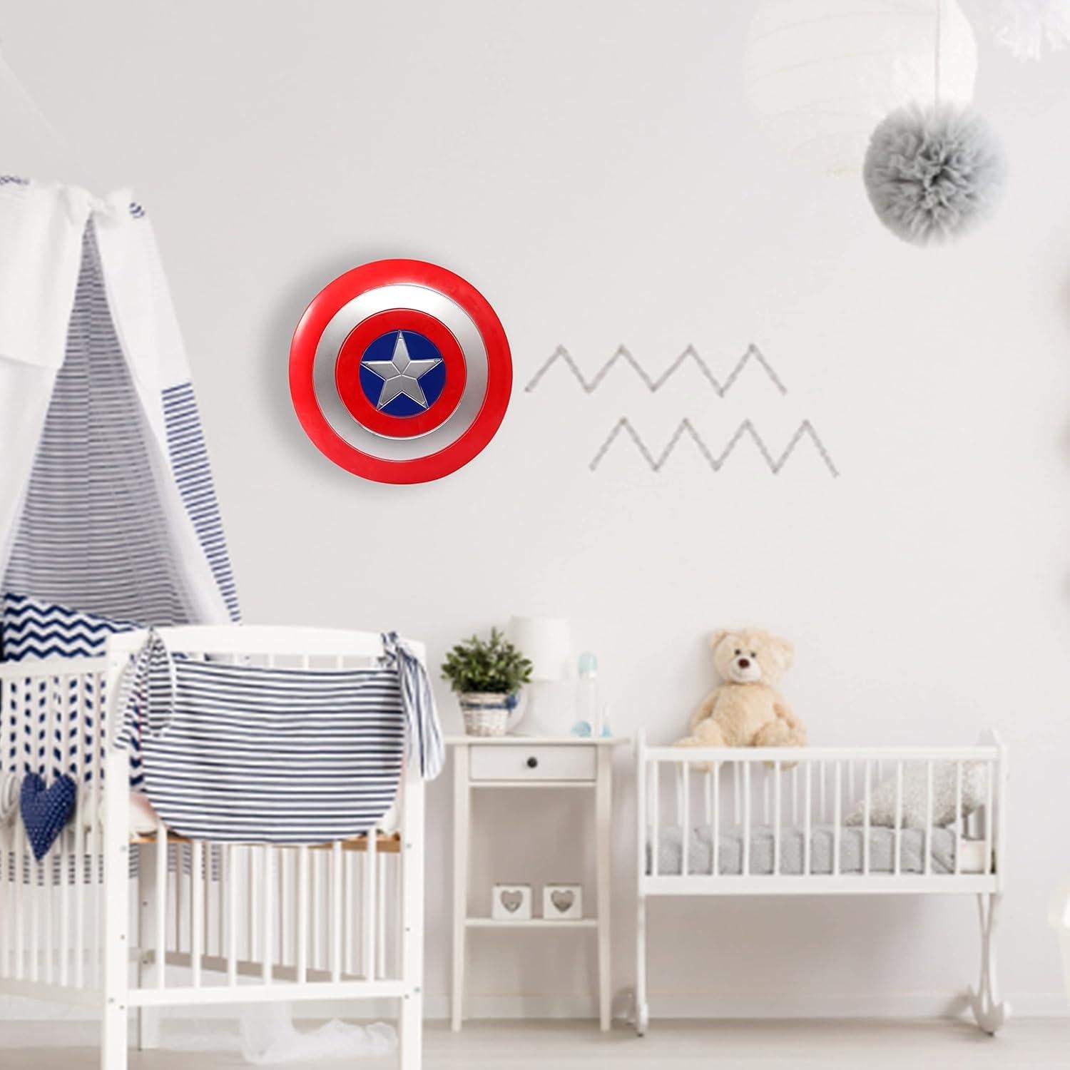 Escudo del Capitán Juguete de Rol para Niños 30 cm Rojo