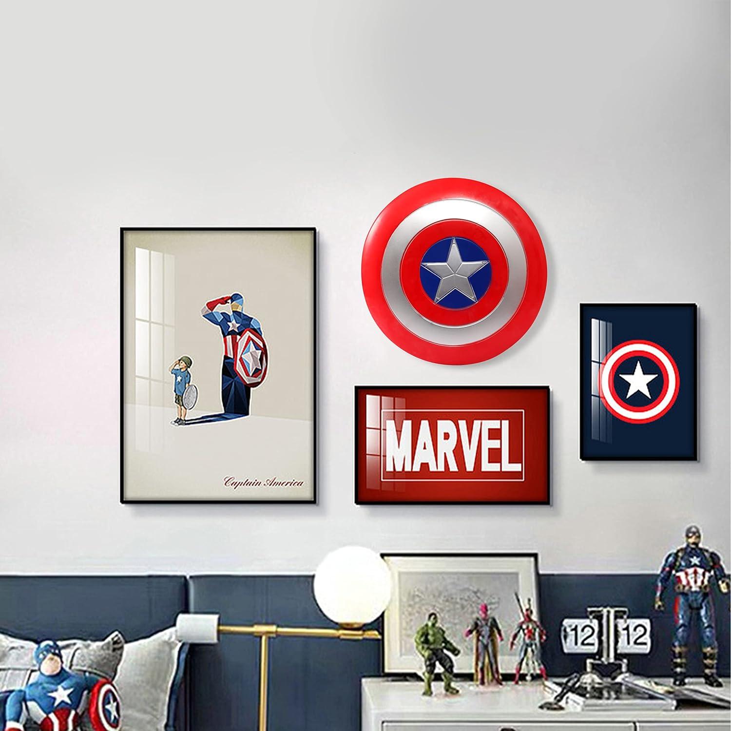 Escudo del Capitán Juguete de Rol para Niños 30 cm Rojo