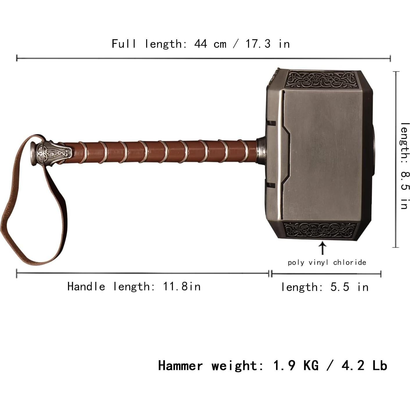 Martillo de Thor con Base ZKBWFLA 44cm Accesorio Cosplay