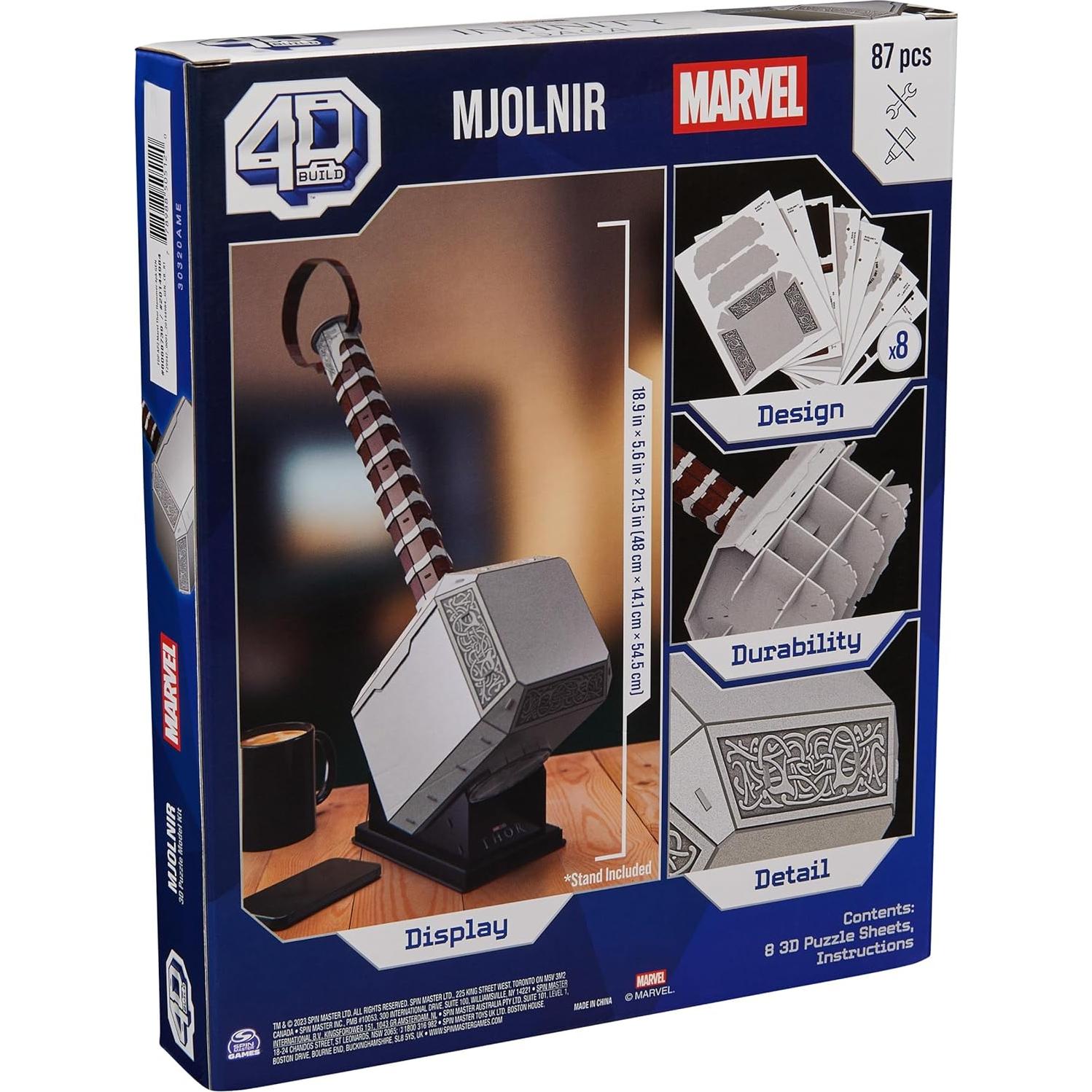 Rompecabezas 3D Martillo Mjolnir Thor 87 Pcs Spin Master