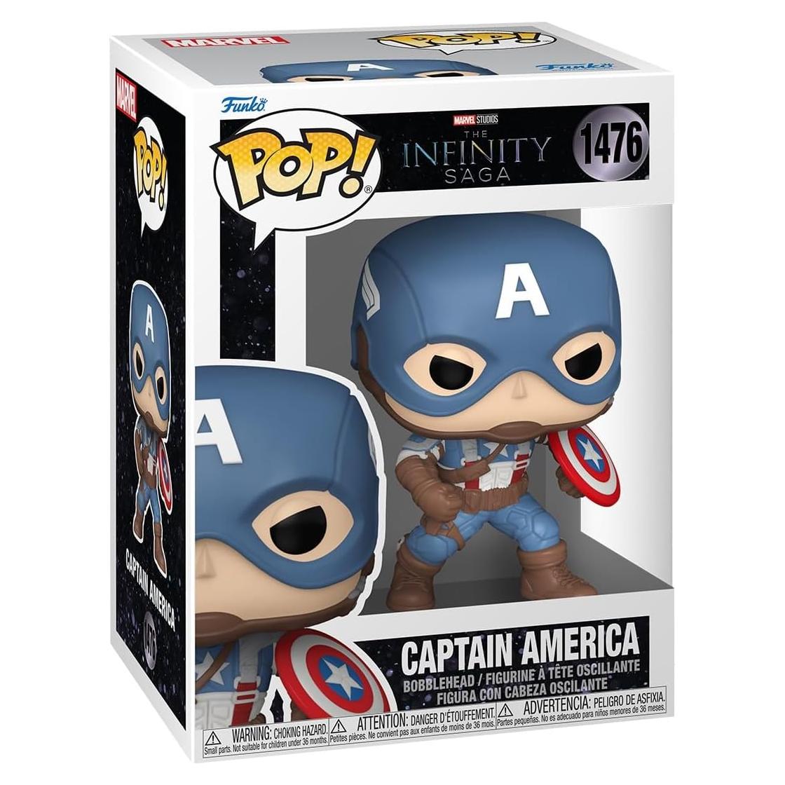 Funko POP Capitán América - Figura de Vinilo 9.53 cm - Marvel