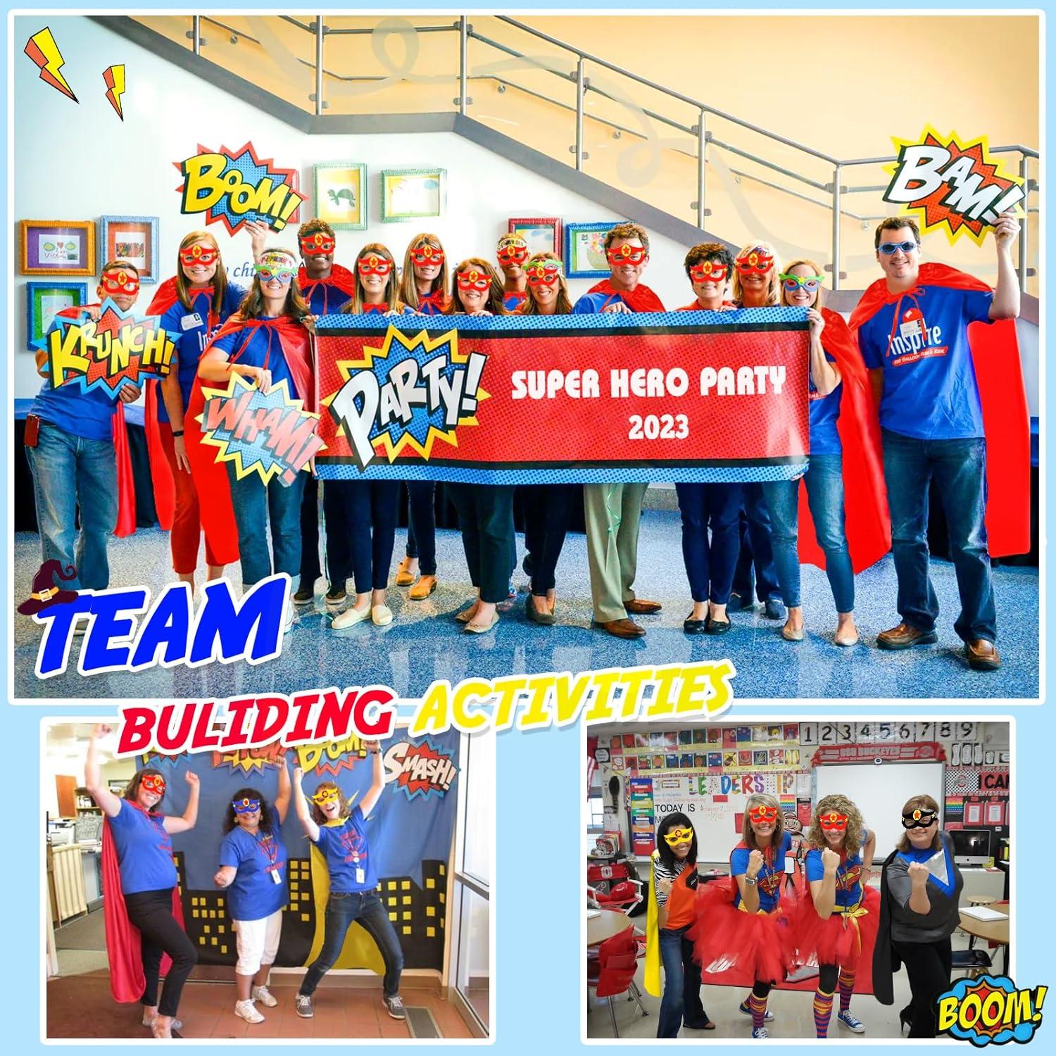 Conjunto de Disfraces de Superhéroe iROLEWIN 4 Capas y Máscaras