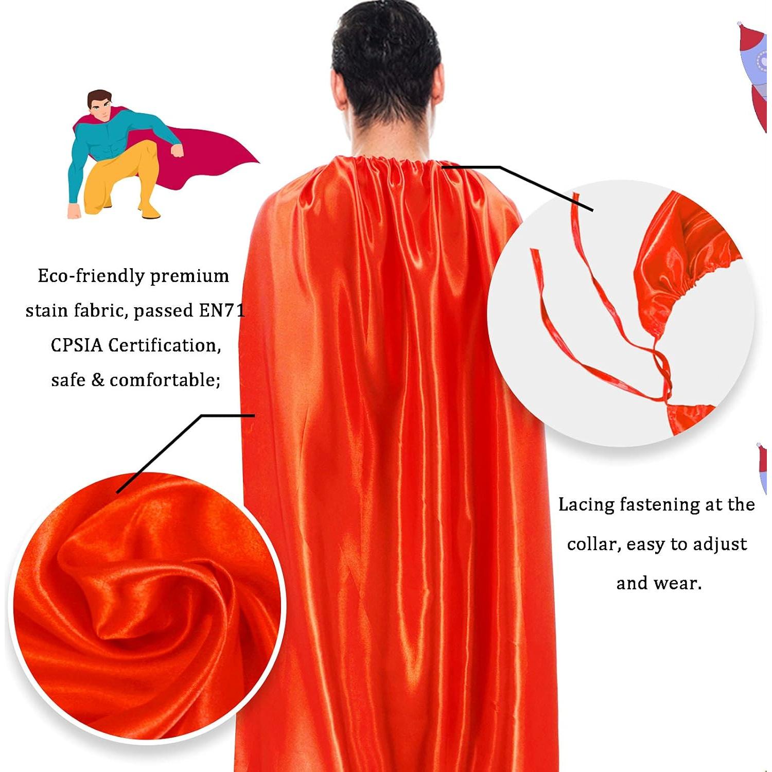 Conjunto de Disfraces de Superhéroe iROLEWIN 4 Capas y Máscaras