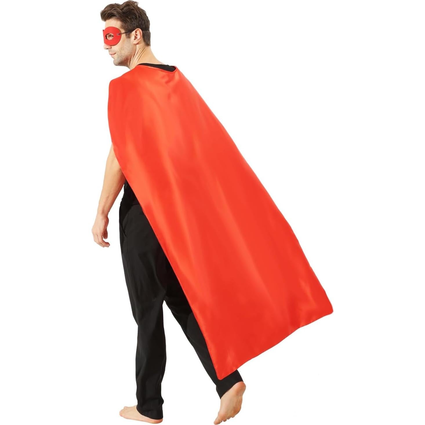 Capa y Máscara de Superhéroe Kidsfere para Adultos - Disfraz Halloween