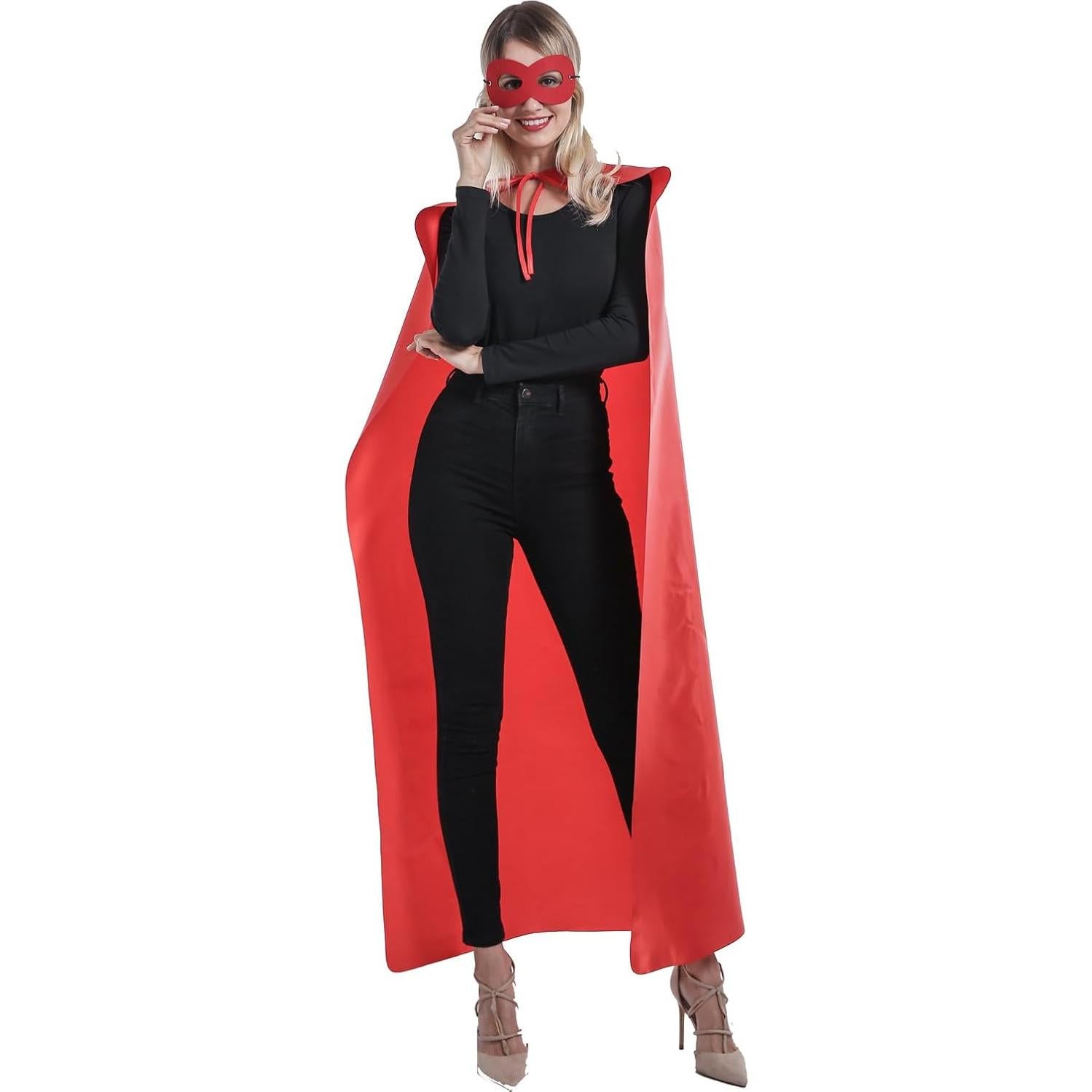 Capa y Máscara de Superhéroe Kidsfere para Adultos - Disfraz Halloween