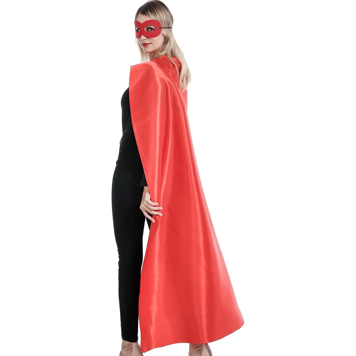 Capa y Máscara de Superhéroe Kidsfere para Adultos - Disfraz Halloween