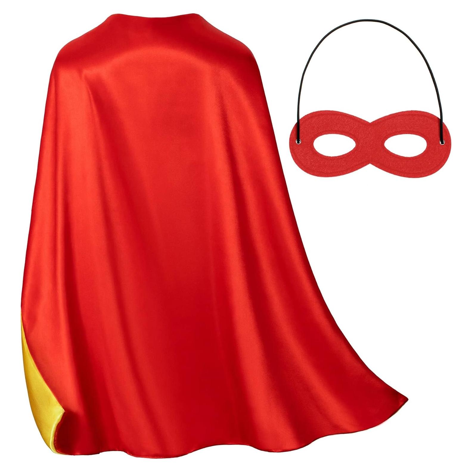 Capa y Máscara de Superhéroe Doble Cara Bosvin 70x70 cm Niños