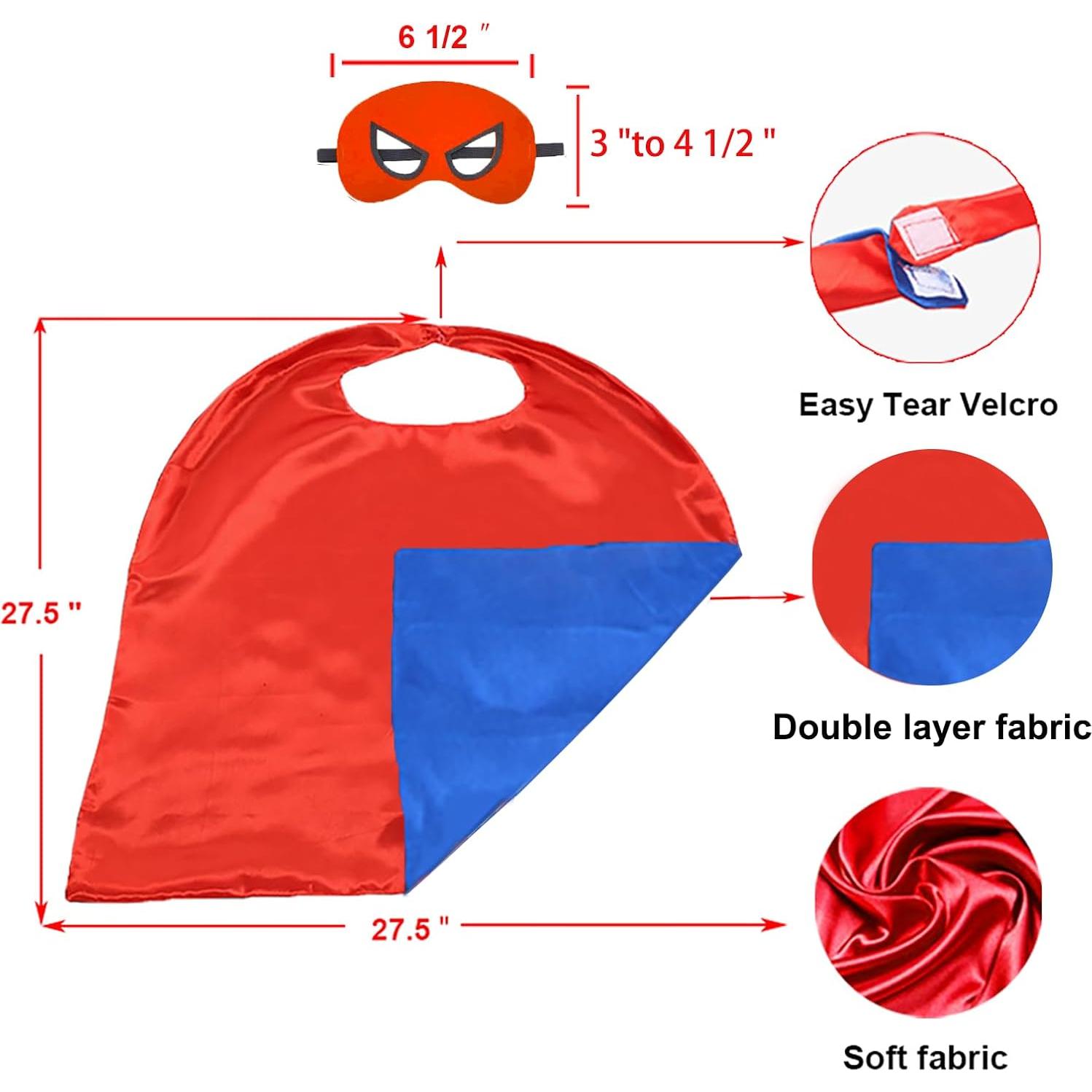 Capa y Máscara de Superhéroe HuangWeida para Niños 3-9 Años