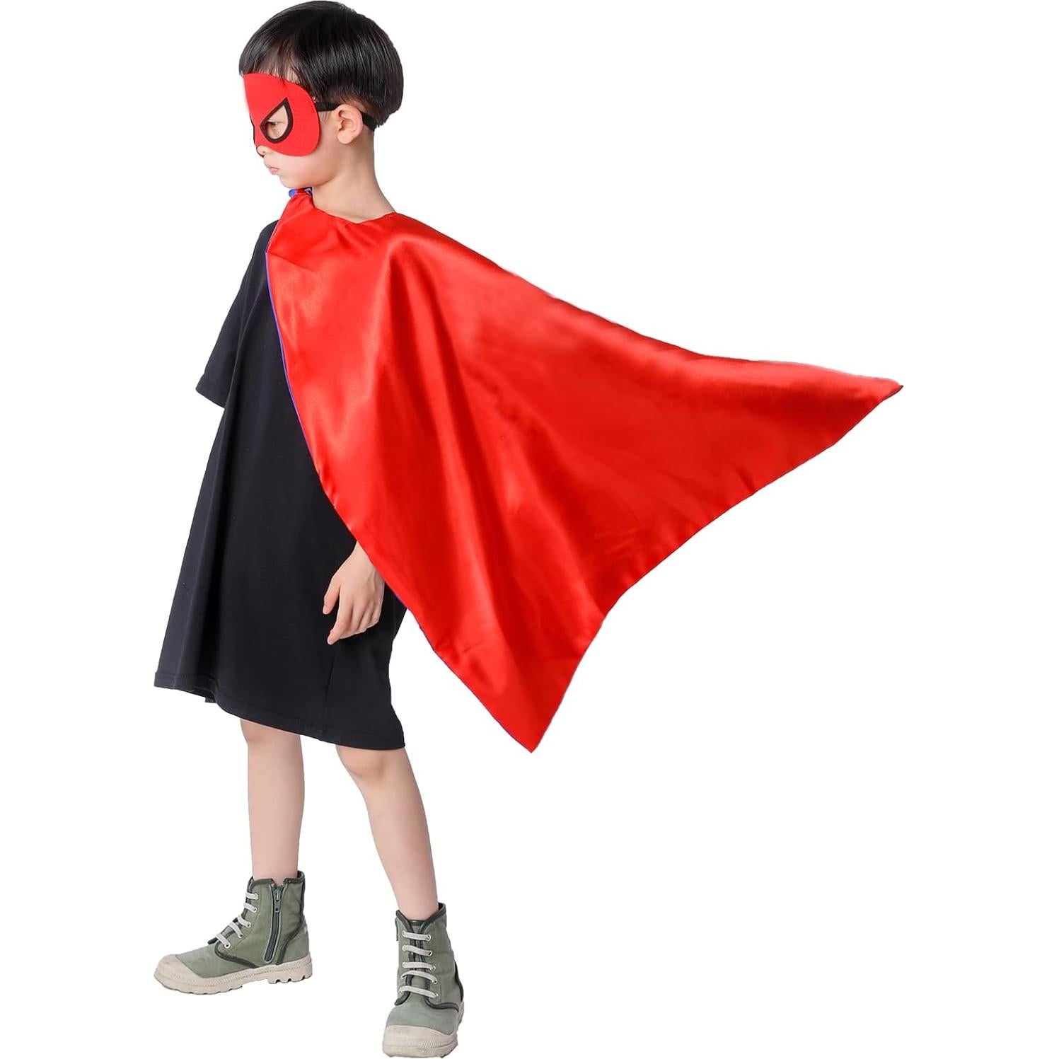 Capa y Máscara de Superhéroe HuangWeida para Niños 3-9 Años