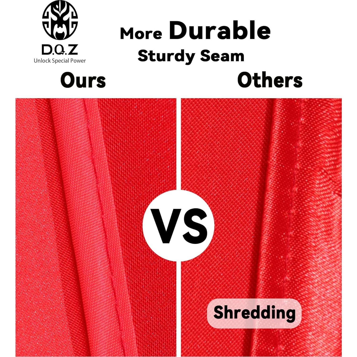 Capa y Máscara de Superhéroe D.Q.Z para Adultos - Rojo